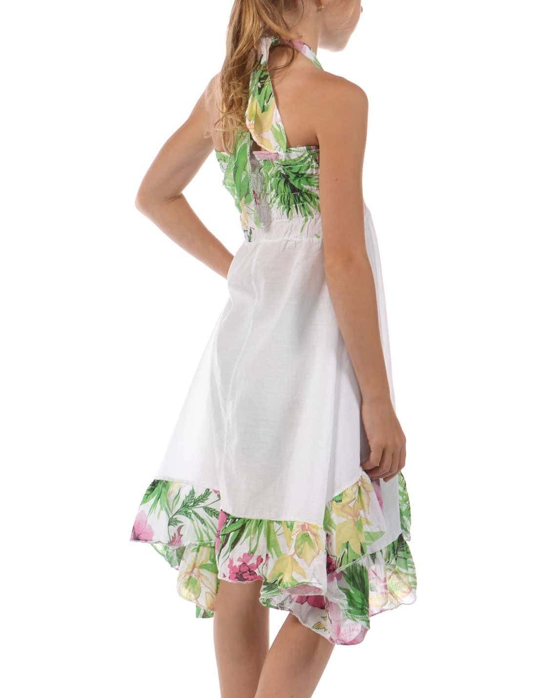 (1-tlg) Weiß Kleid BEZLIT Sommerkleid Mädchen Bund Sommer Schulterfrei,elastischer