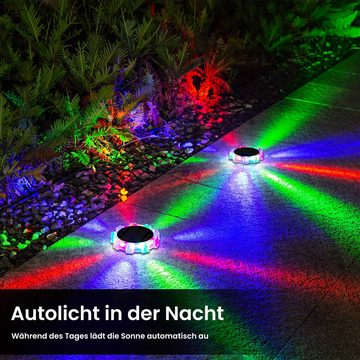 Daisred Wandleuchte Farblicht Solarleuchte Wandleuchten Gartenlicht Dekorative für Außen, LED fest integriert, RGB-Farblicht, LED Wandlampe