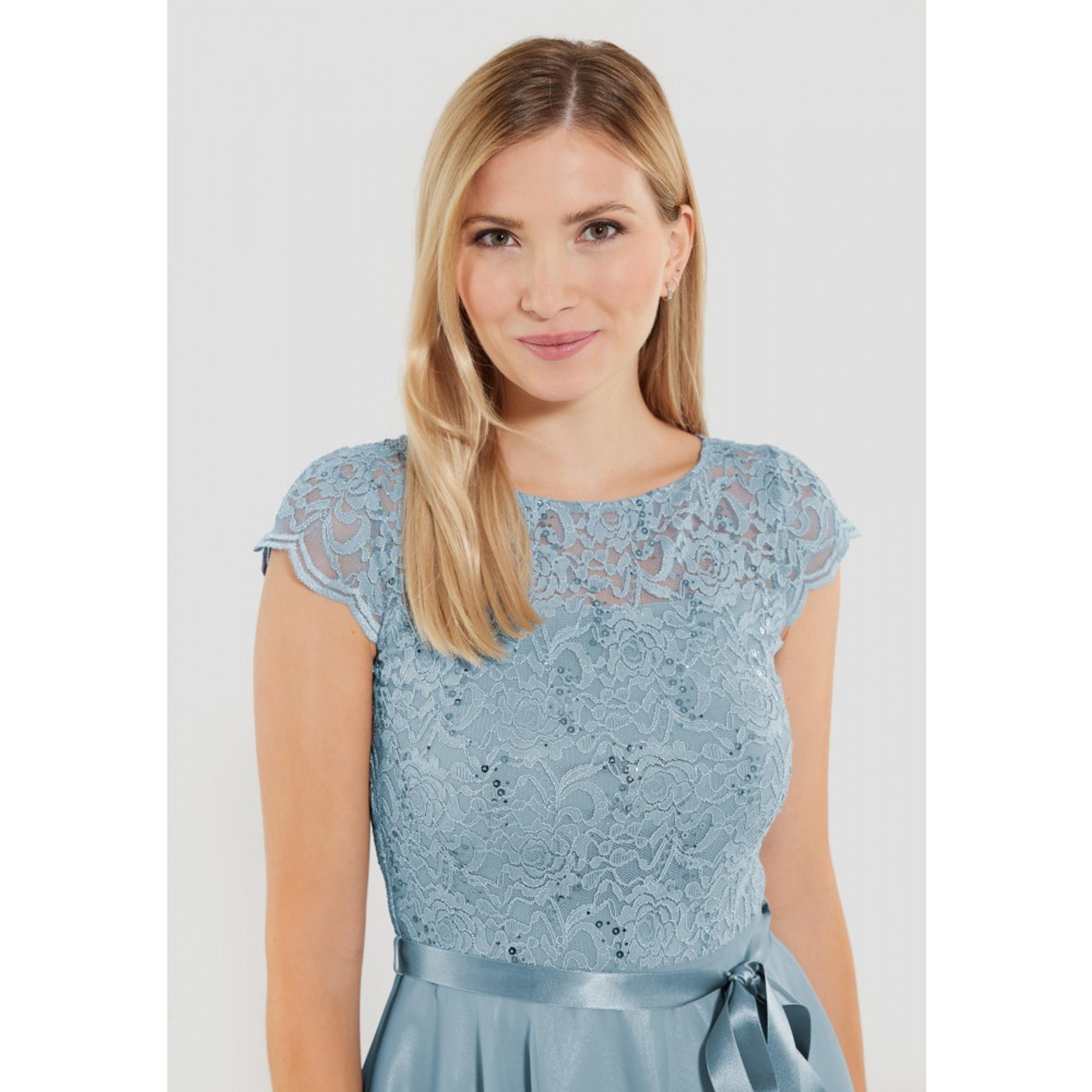 SWING Abendkleid Cocktailkleid aus Spitze und Chiffon