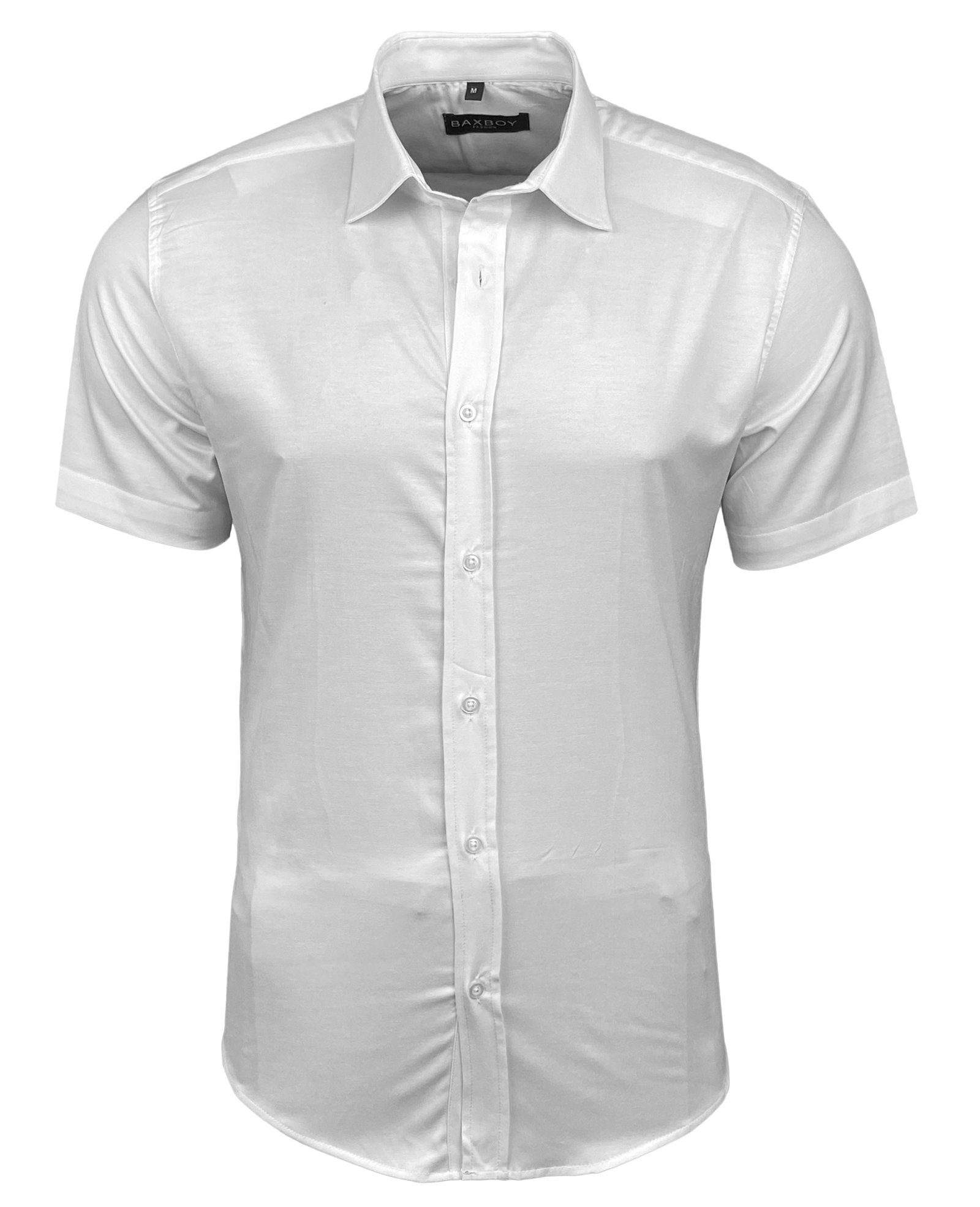 Baxboy Langarmhemd Kurzarmhemd Herren Hemd Bügelleichtes Slim Fit Kentkrage günstig online kaufen
