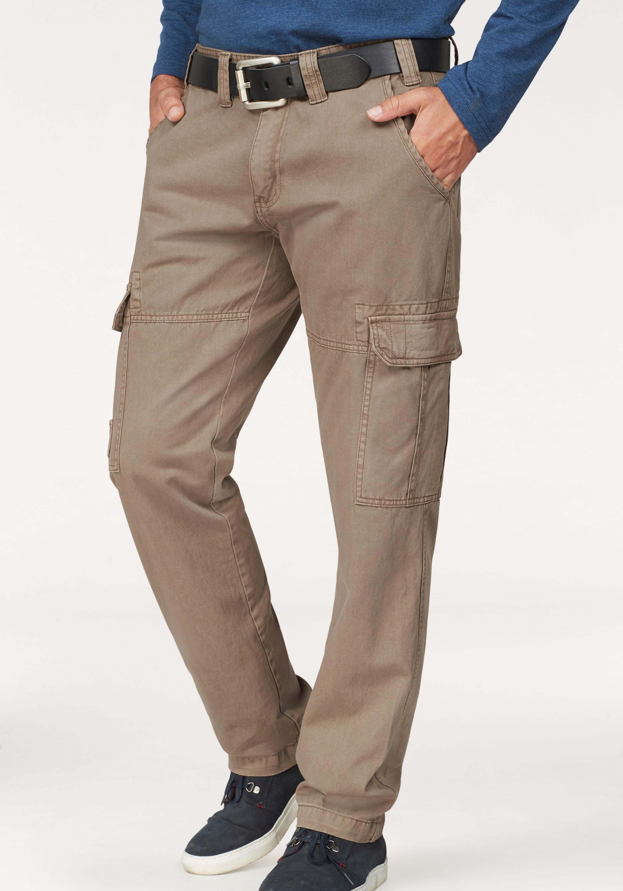 Man's World Cargohose mit aufgesetzten Taschen khaki