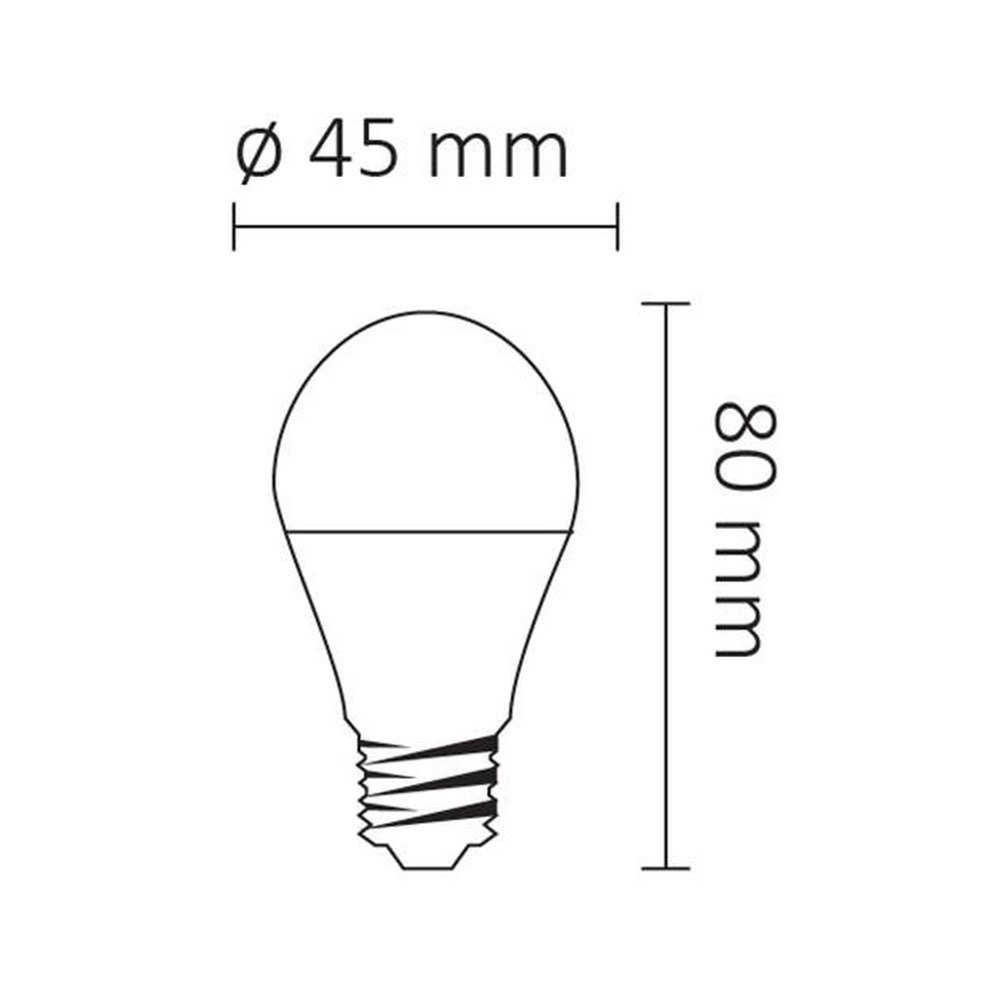Aigostar LED-Leuchtmittel 6W E14 LED Lampe Birne Leuchtmittel Leuchte G45 Kugel Milchglas 500, 1 St., Warmweiß