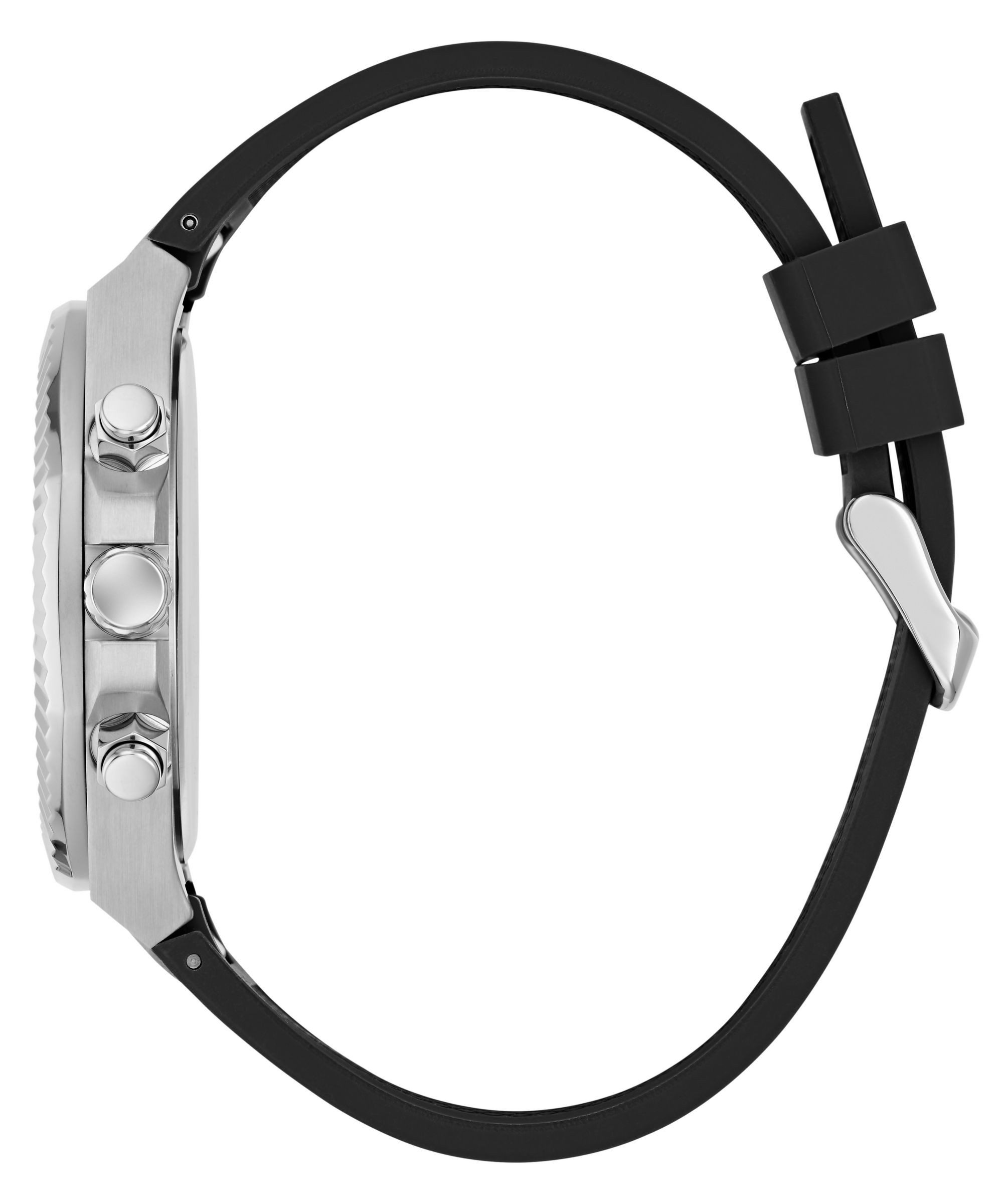 Guess Multifunktionsuhr EQUITY GW1011G1, Quarzuhr, Armbanduhr, Herrenuhr, Silikonarmband, analog, Wochentag