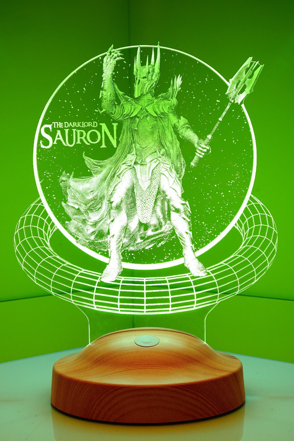 LED Sauron Herr Ringe Geschenkelampe Gravur 3D fest Nachttischlampe LED der integriert LED mehrfarbige Lampe,