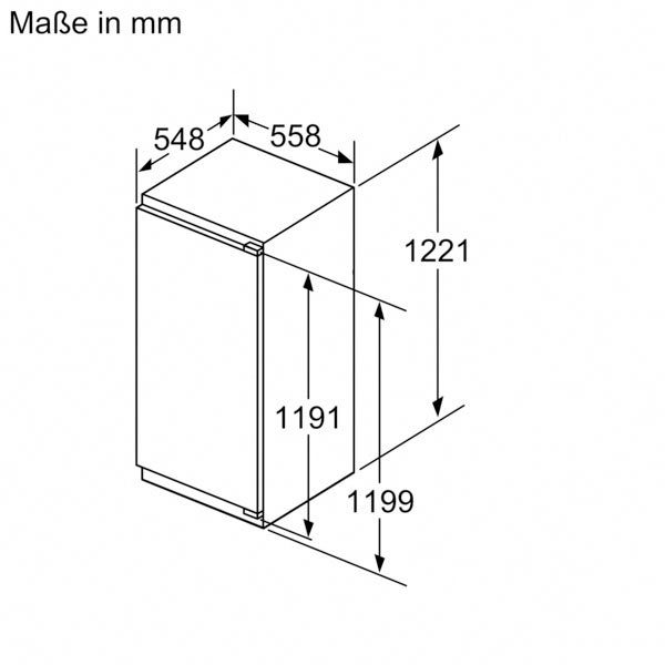 Einbaukühlschrank 122,1 6 cm BOSCH hoch, Serie cm breit KIL42ADD1, 55,8