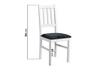 MOEBLO Stuhl BESO 04 (Polsterstühle, Holzstühle, Esszimmerstühle, Massivholz), (BxHxT): 43x90x40cm