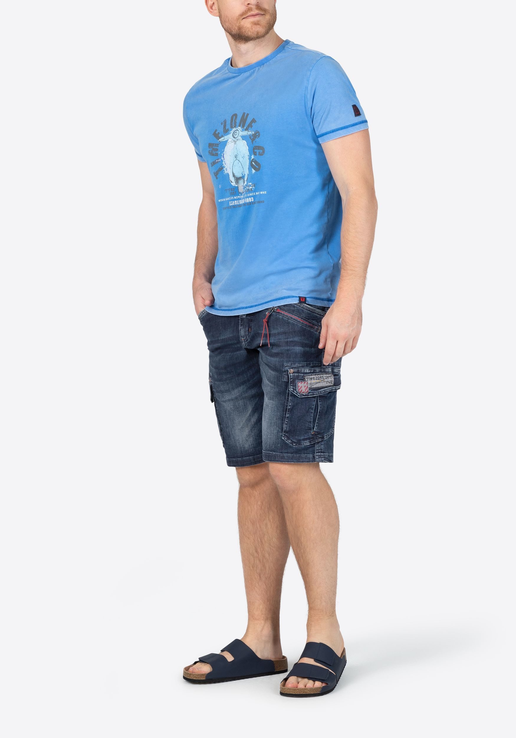 TIMEZONE Jeansshorts Cargo mit Reißverschlussdetails und Denim Style (1-tlg günstig online kaufen