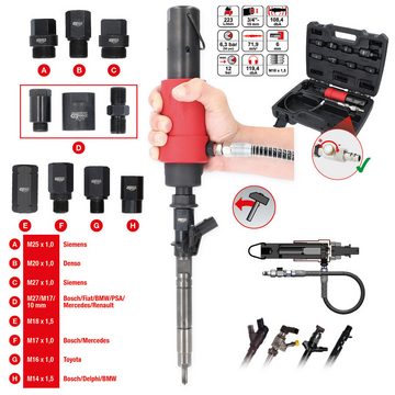 KS Tools Druckluftwerkzeug Druckluft Injektoren-Auszieher-Satz, 9-tlg