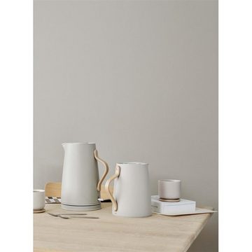 Stelton Isolierkanne Emma, 1 l, Sand / Beige, mit Buchenholzgriff