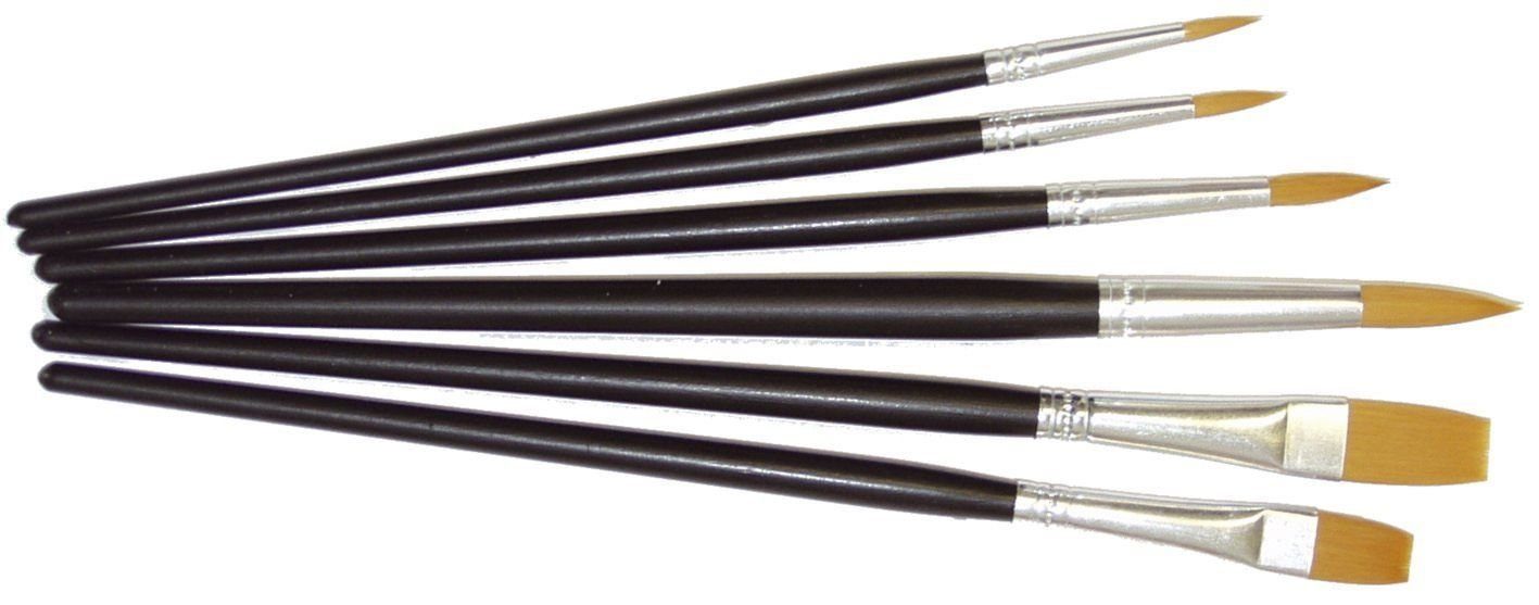 Neutral Kugelschreiber Pinsel-Set Größe 2, 4, 6, 8, 10, 12, 6-teilig | Kugelschreiber