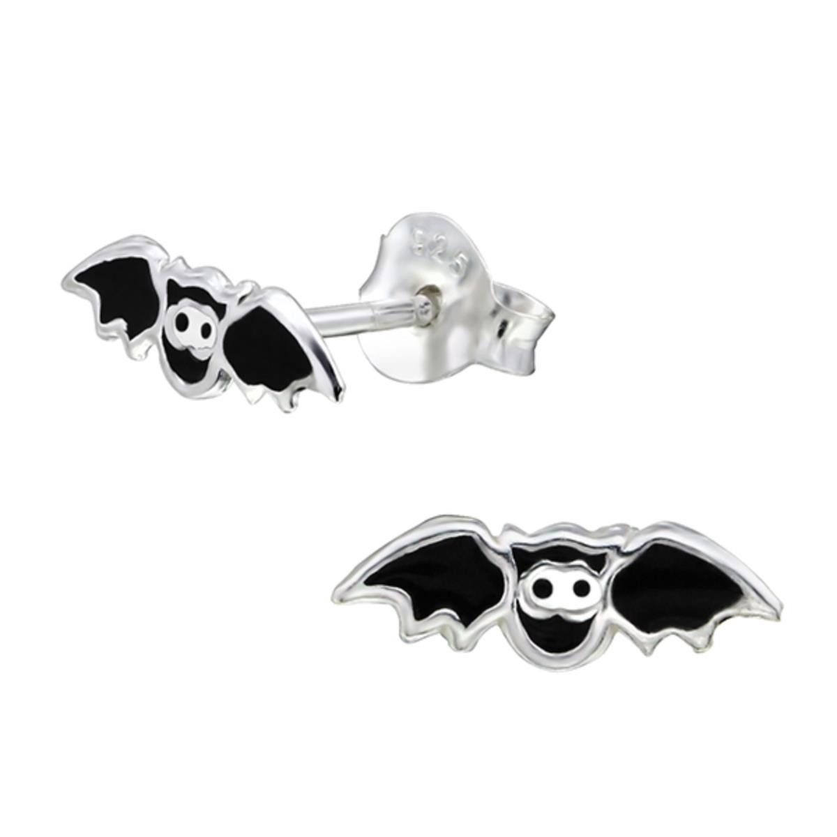 Valentinstagsgeschenk Order & Smile Schmuck Paar Ohrstecker Kinder-Ohrstecker: 925 Silber Ohrringe „Halloween“, Fledermaus