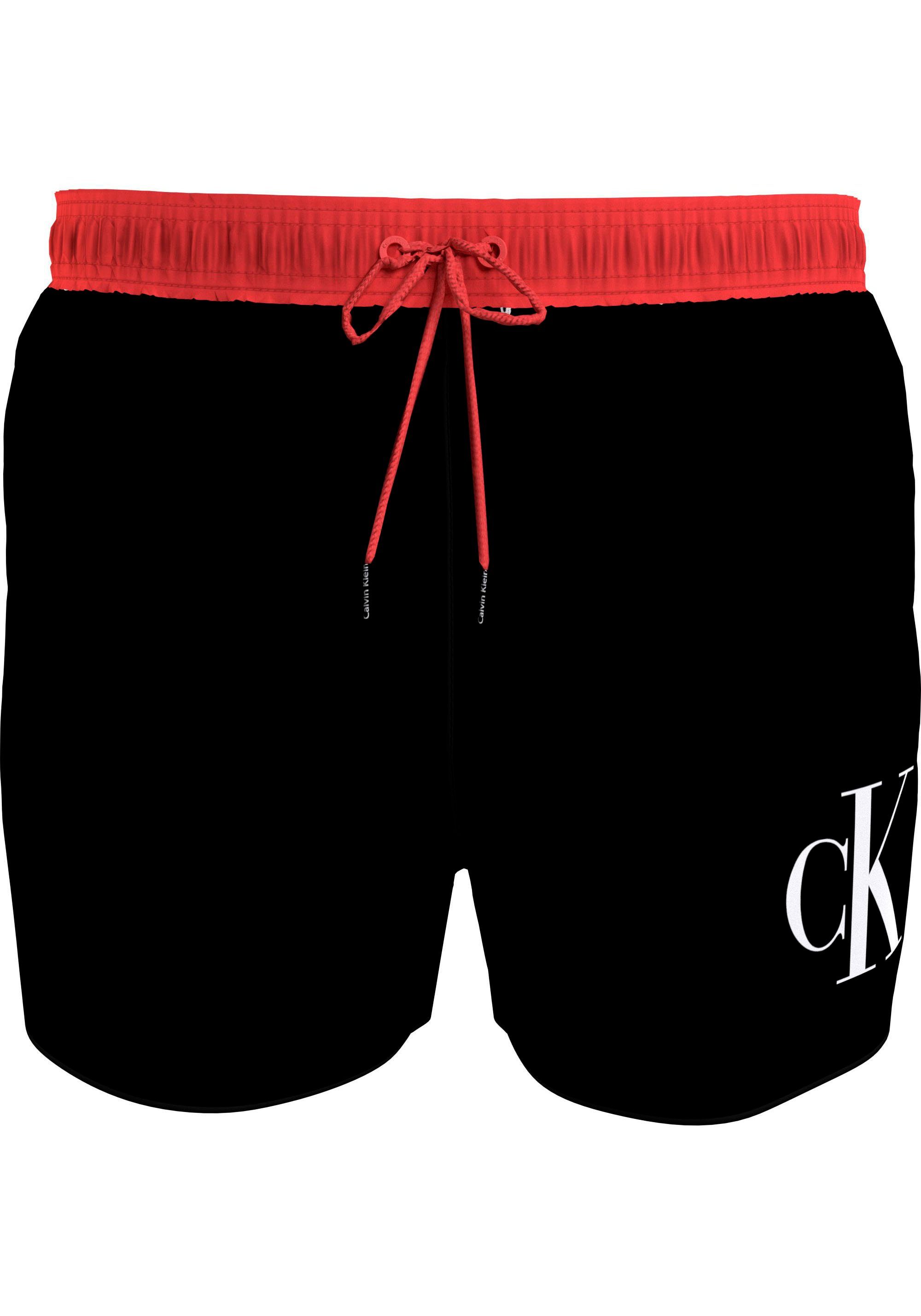 Calvin Klein Swimwear Badehose mit Logodruck schwarz