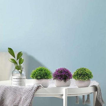 Kunstbonsai Simulierte grüne Pflanzen, Schreibtischpflanzen, Minigartendeko, yozhiqu, Simulierte grüne Pflanzen, Minigärten, nordische Kunstblumen