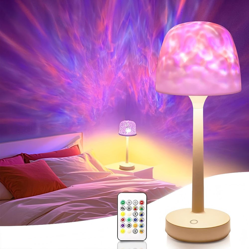 JOYOLEDER LED Tischleuchte Wasserwellen Nachttischlampe Touch günstig online kaufen