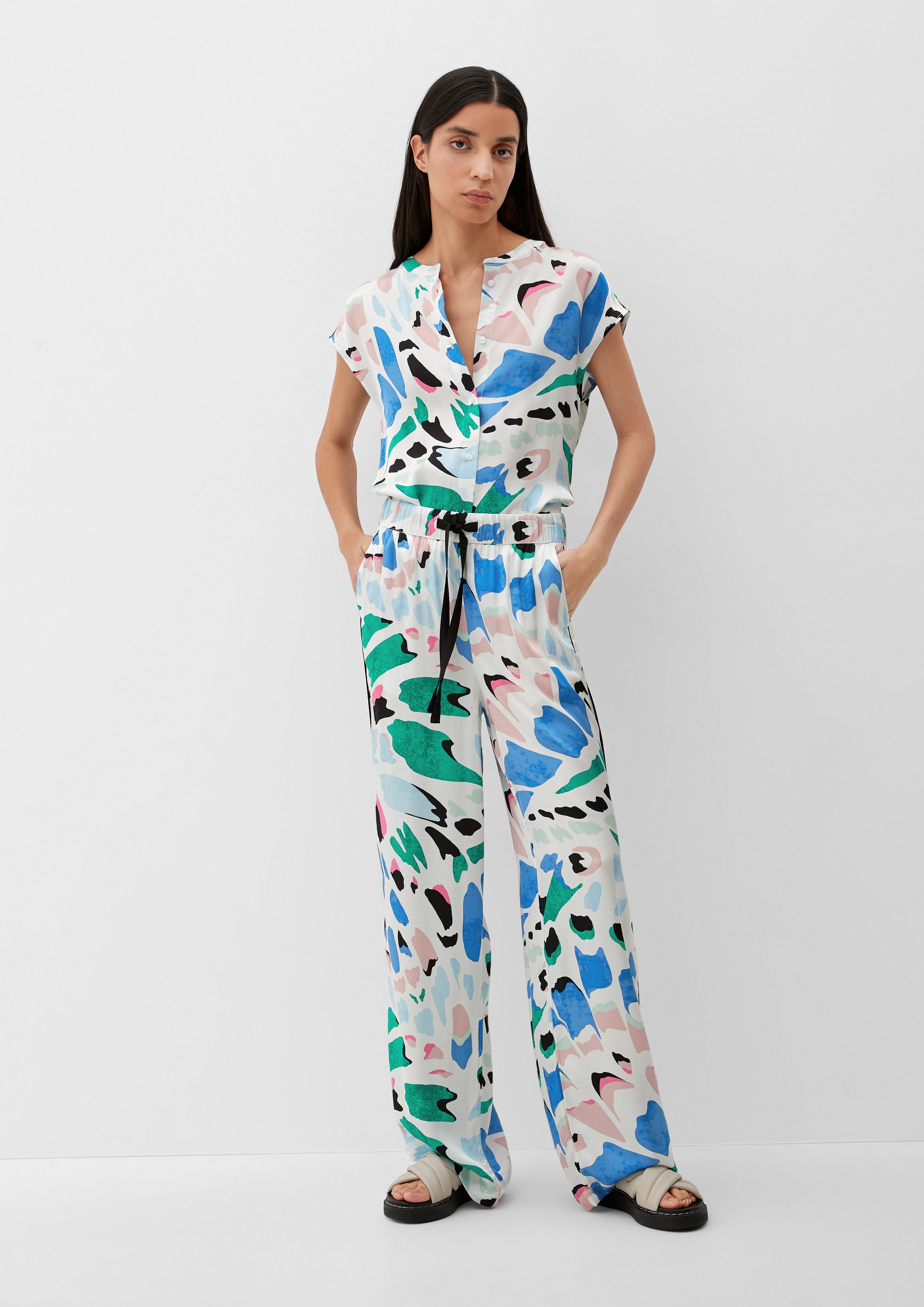 s.Oliver Jogginghose Hose Relaxed: Hose mit Allover-Print