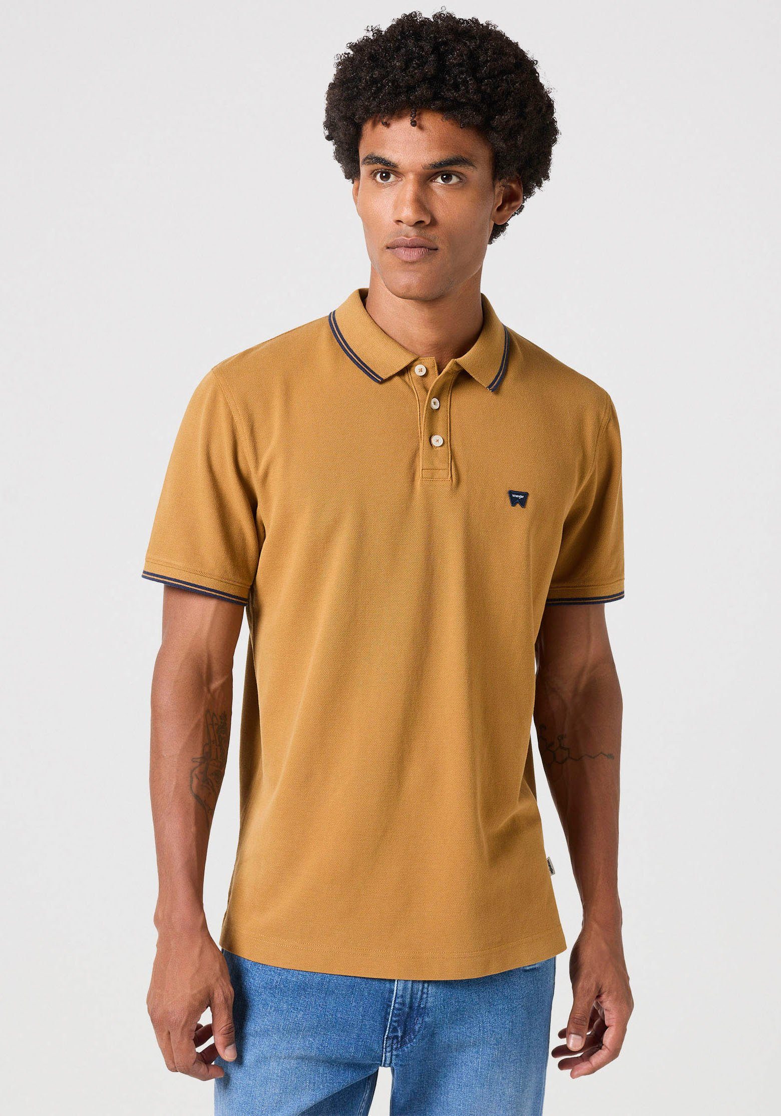 Wrangler Poloshirt POLO SHIRT mit Logostickerei auf der Brust