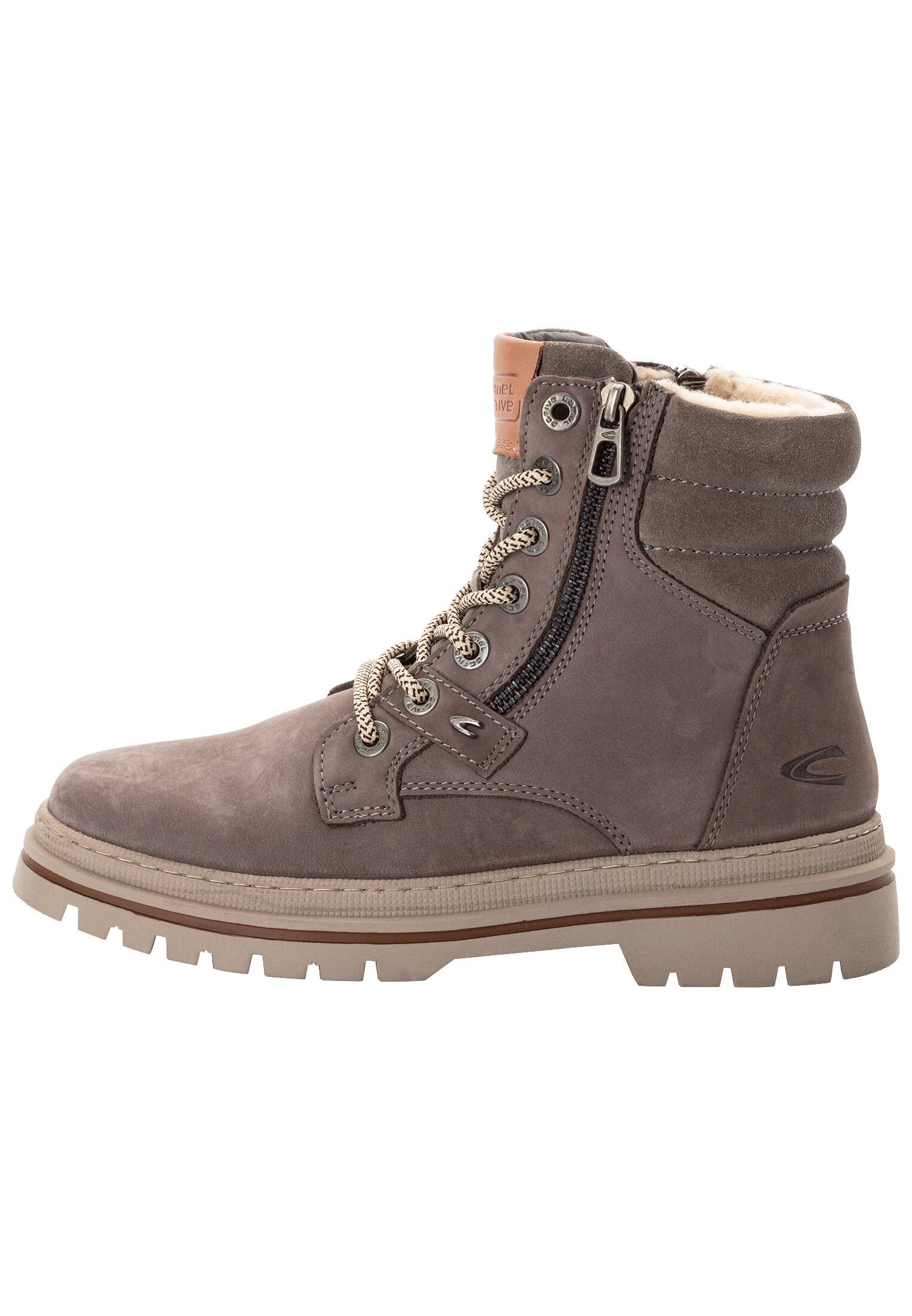 camel active Boots Tumbled Nubuk/Split DUNKELGRAU Winterboots günstig online kaufen