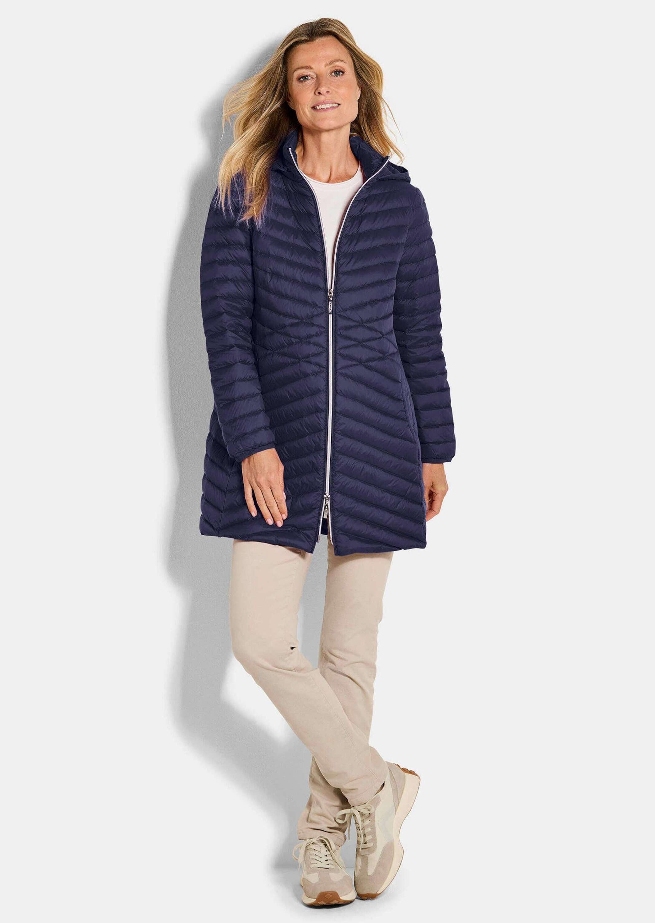 GOLDNER Winterjacke Kurzgröße: Gefütterter langer Mantel mit Kapuze Winterm günstig online kaufen