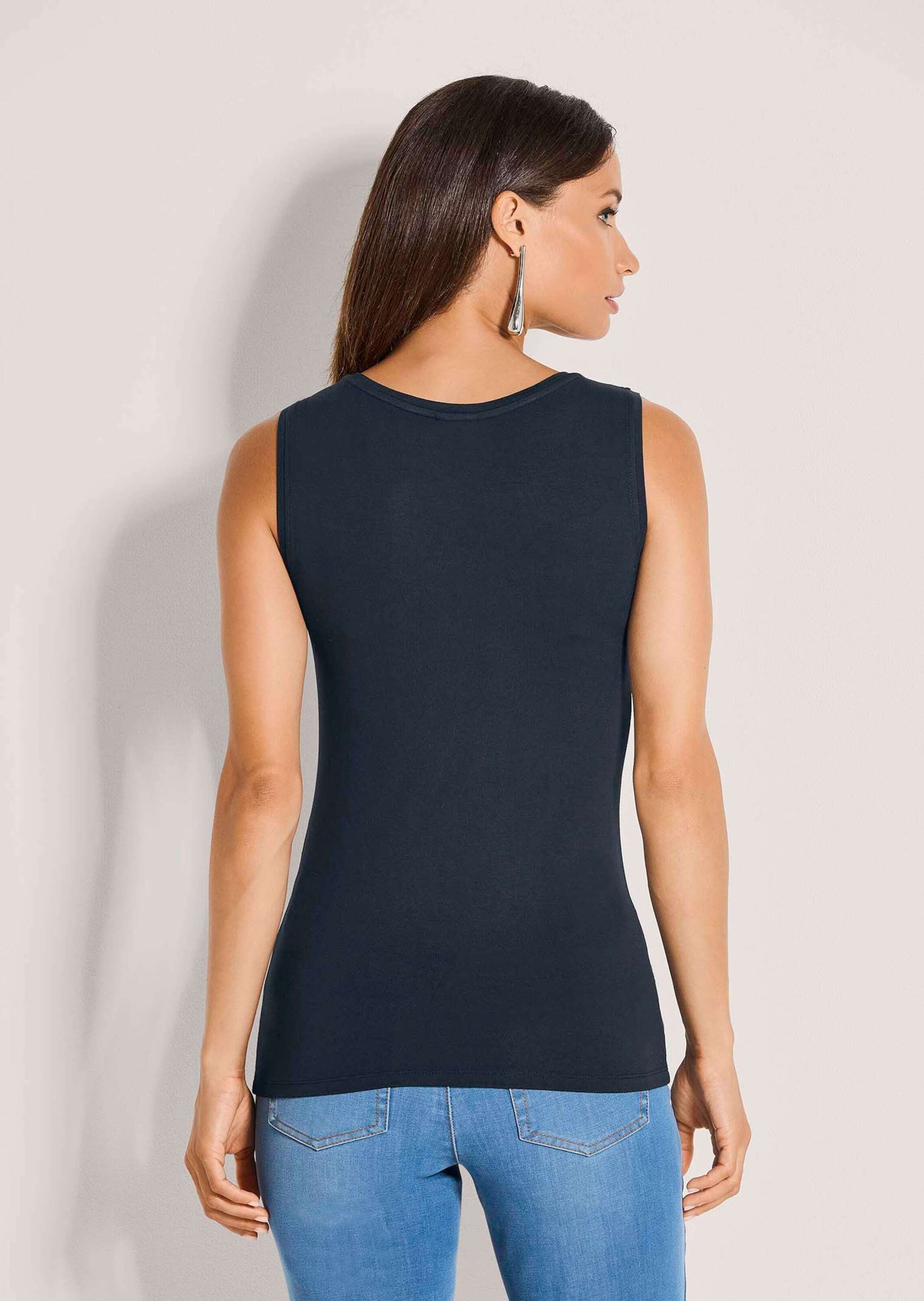 MADELEINE Shirttop Tanktop mit breiten Trägern Tanktop ohne Ärmel und mit breiten Trägern
