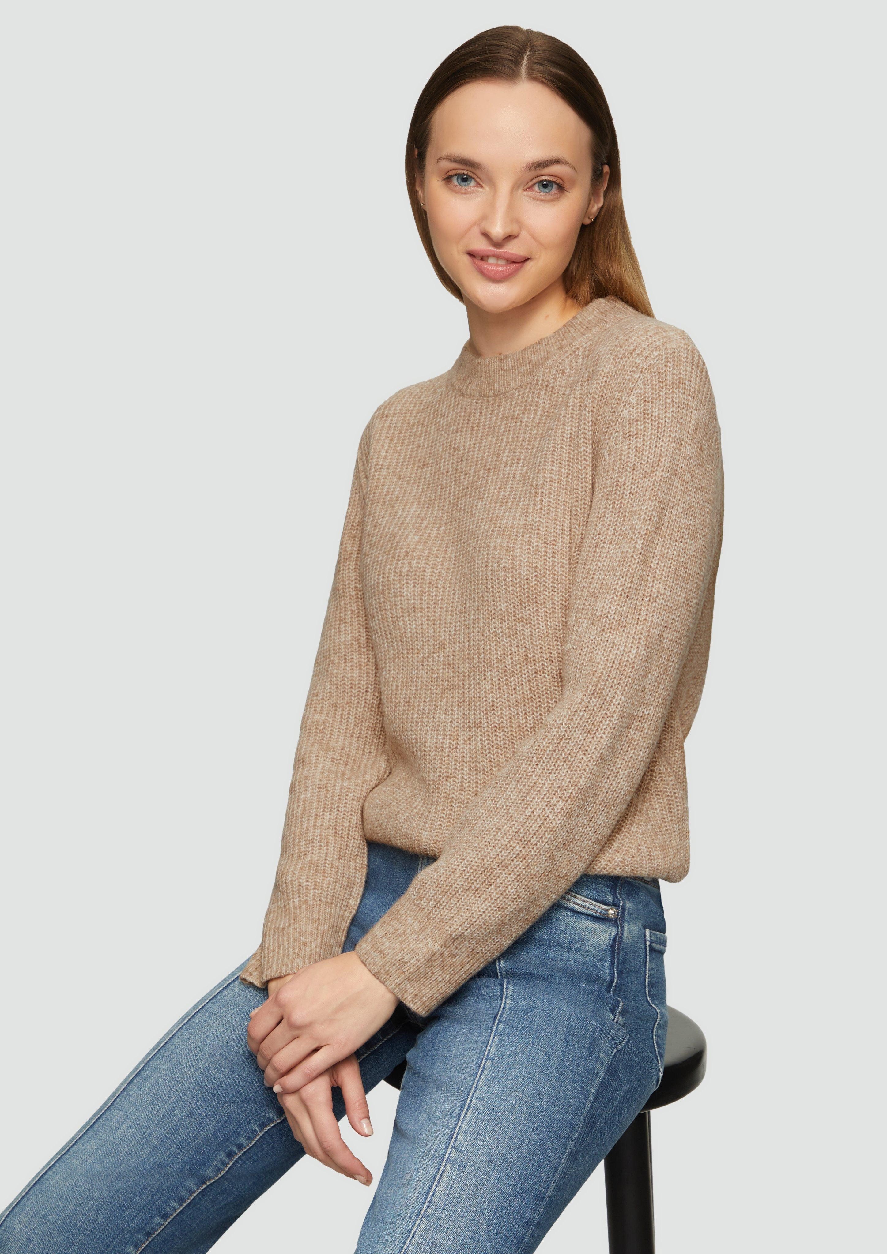 s.Oliver Strickpullover Strickpullover mit Rippdetail und günstig online kaufen