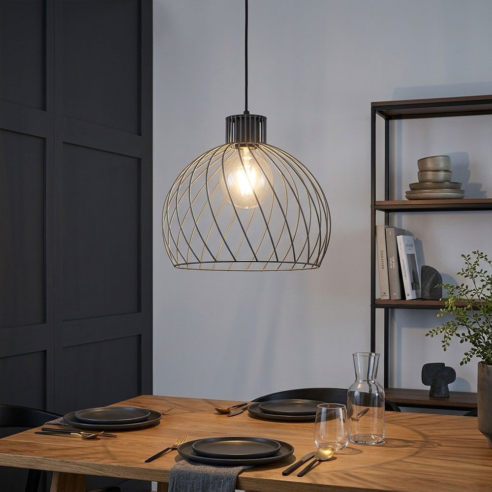 GLOBO LIGHTING Pendelleuchte, Leuchtmittel nicht inklusive, Hängelampe Pendelleuchte Esszimmerlampe Hängeleuchte Metall-Käfig