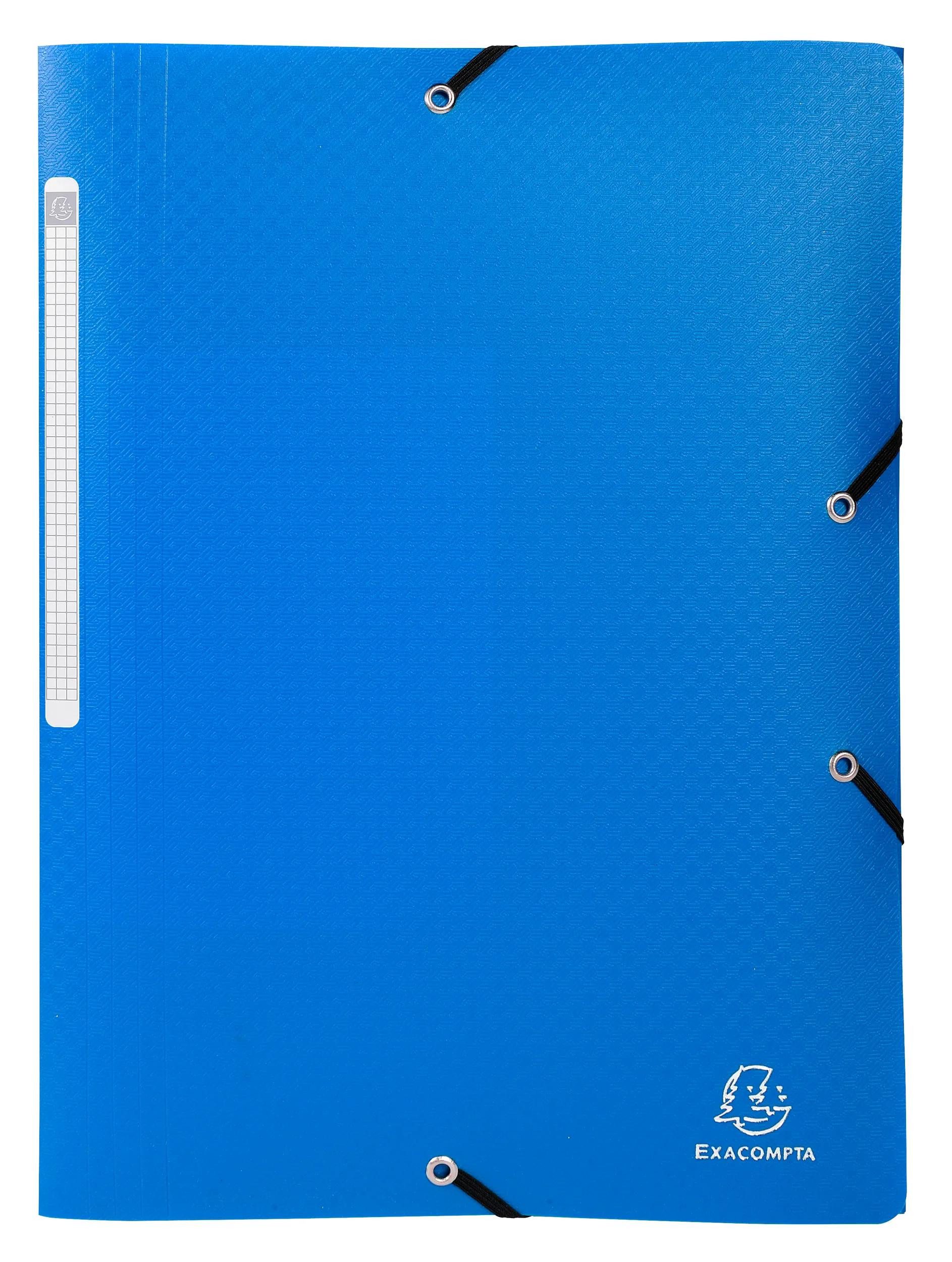Organisationsmappe 50x Sammelmappe A4 + 3 Klappen Gummizug PP Hellblau 55082E