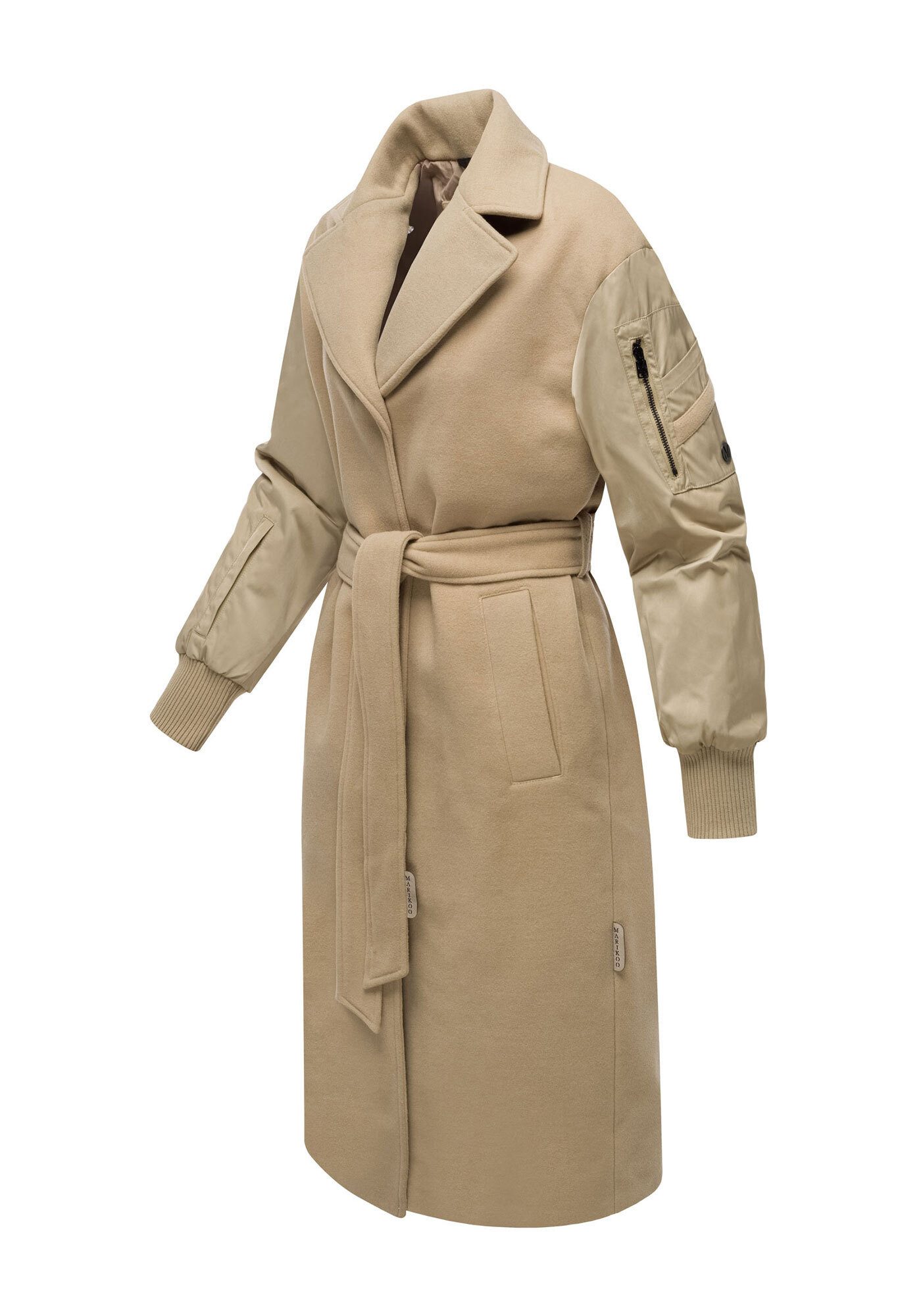 Marikoo Winterjacke Tjadee Langer Wickelmantel