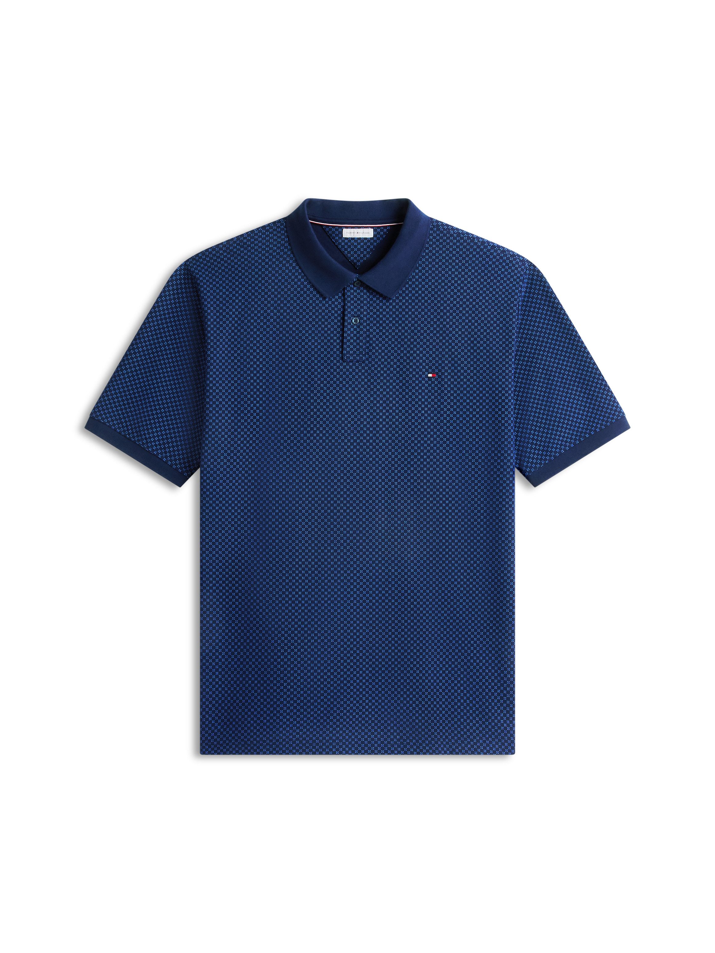 Tommy Hilfiger Big & Tall Poloshirt BT-MICROPRINT PIQUE REGULAR mit geometrischem Muster, Große Größen – Bild 5 von 5