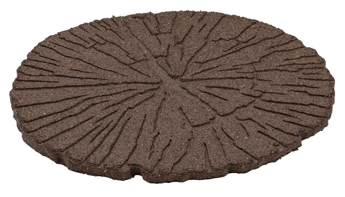 Lemodo Trittsteine Trittstein, Gartenplatte, Gehwegplatte in Baumstammoptik, 46x46 cm, 1-St., Rutschfester Untergrund, Baumstamm-Optik