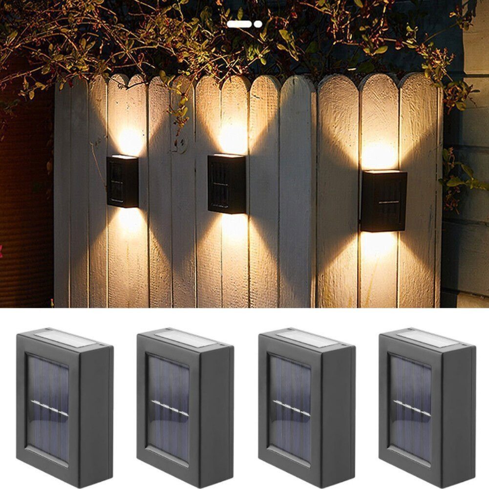 oyajia Außen-Wandleuchte 4er Set LED Solarleuchte günstig online kaufen