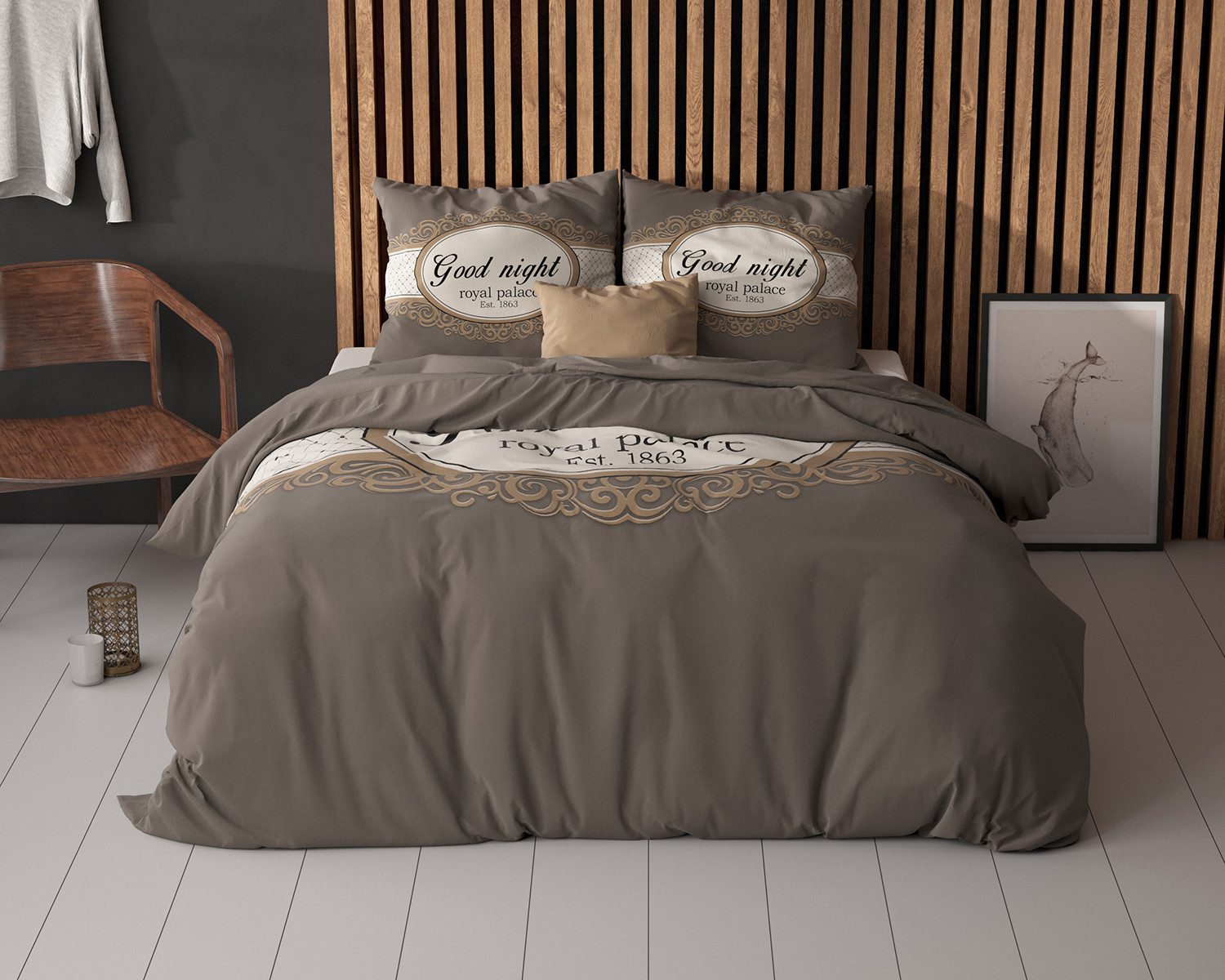 Sitheim-Europe Bettwäsche Königspalast Taupe Bettbezug, Mikrofaser, 3 teili günstig online kaufen