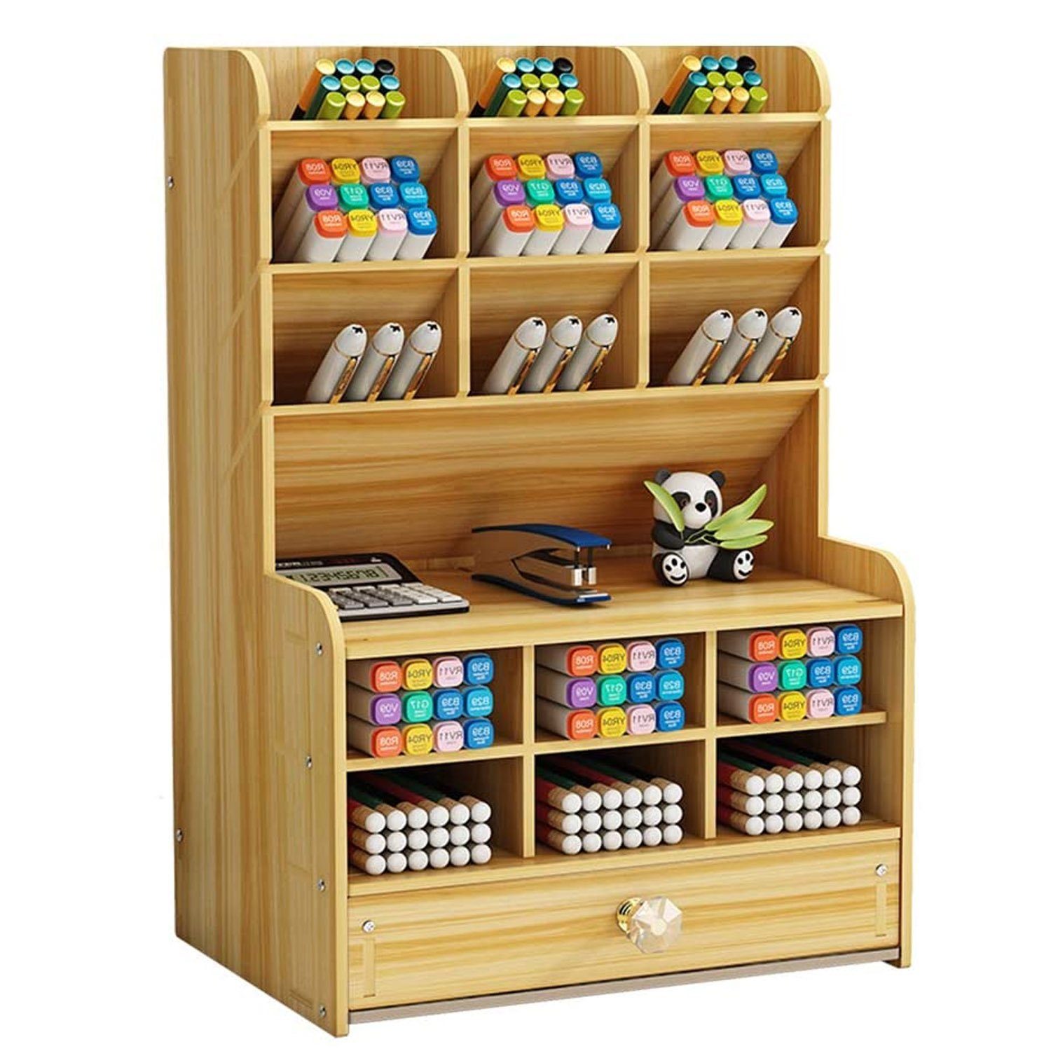 zggzerg Stauraumregal Stift-Organizer-Caddies für Büro,Haus und Schule Kirsche