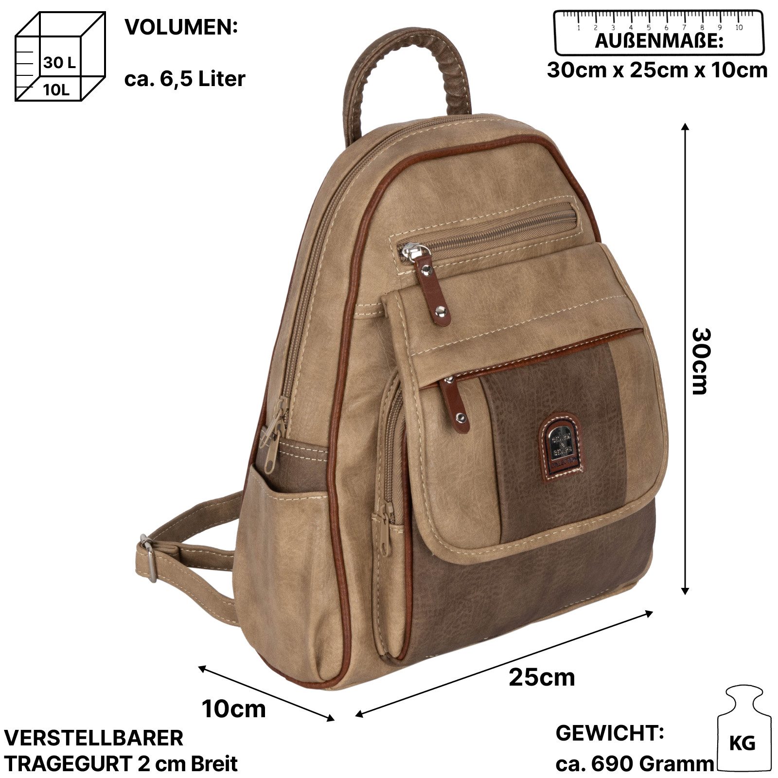 EAAKIE Rucksack Cityrucksack Damenrucksack Tagesrucksack Stadt Rucksack Bag günstig online kaufen