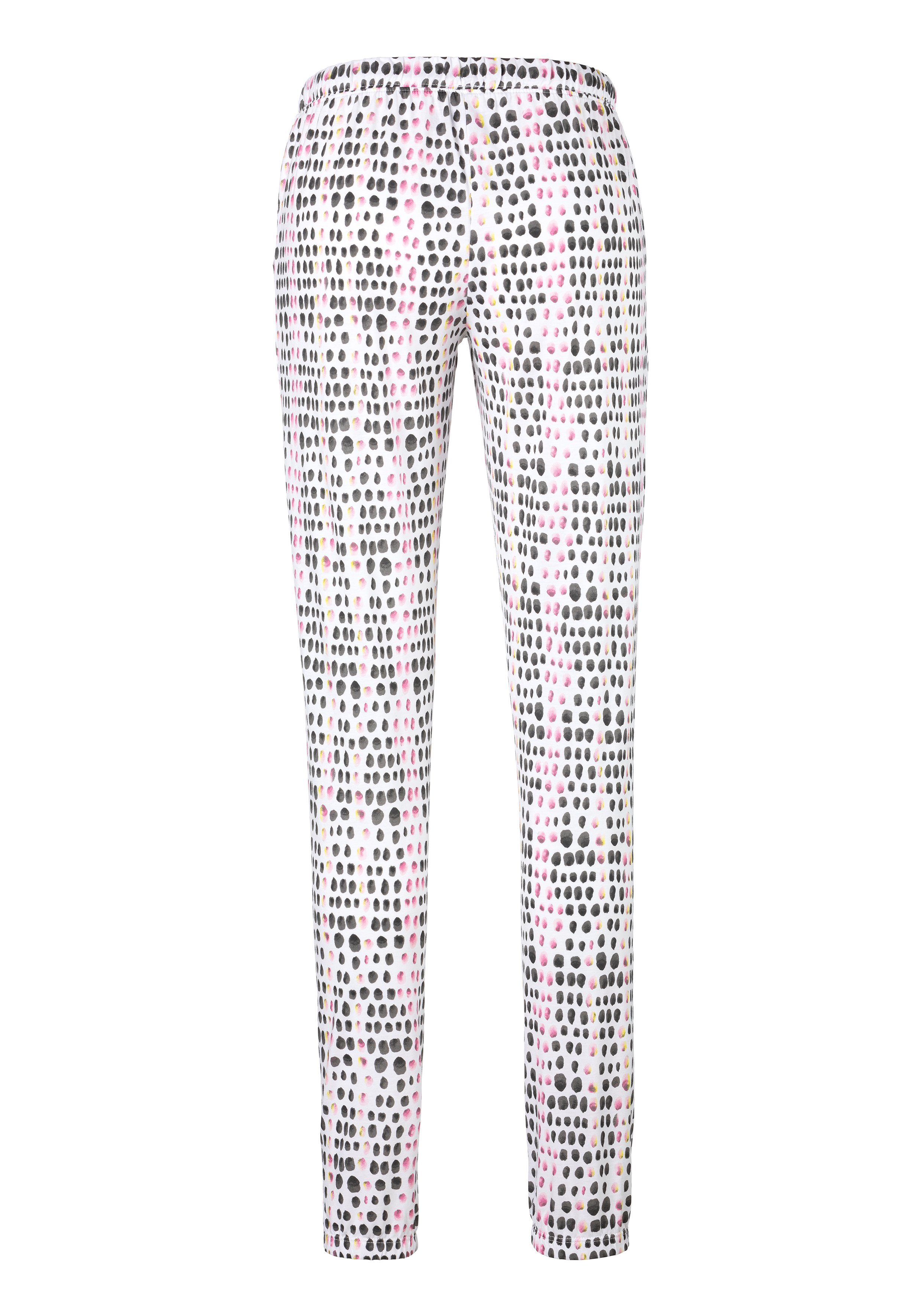 Vivance Dreams Pyjamahose im Allover-Muster allover-schwarz-rosa mit Velvetband