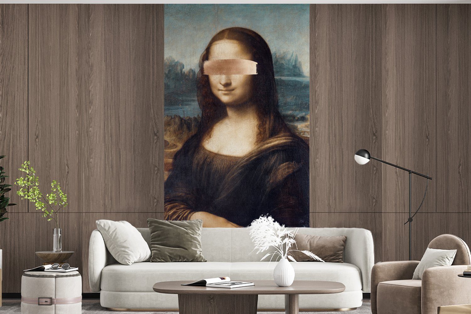 MuchoWow Fototapete Mona Lisa - St), Vliestapete Küche, - (2 Farbe, für bedruckt, Matt, Wohnzimmer Gemälde Fototapete Schlafzimmer