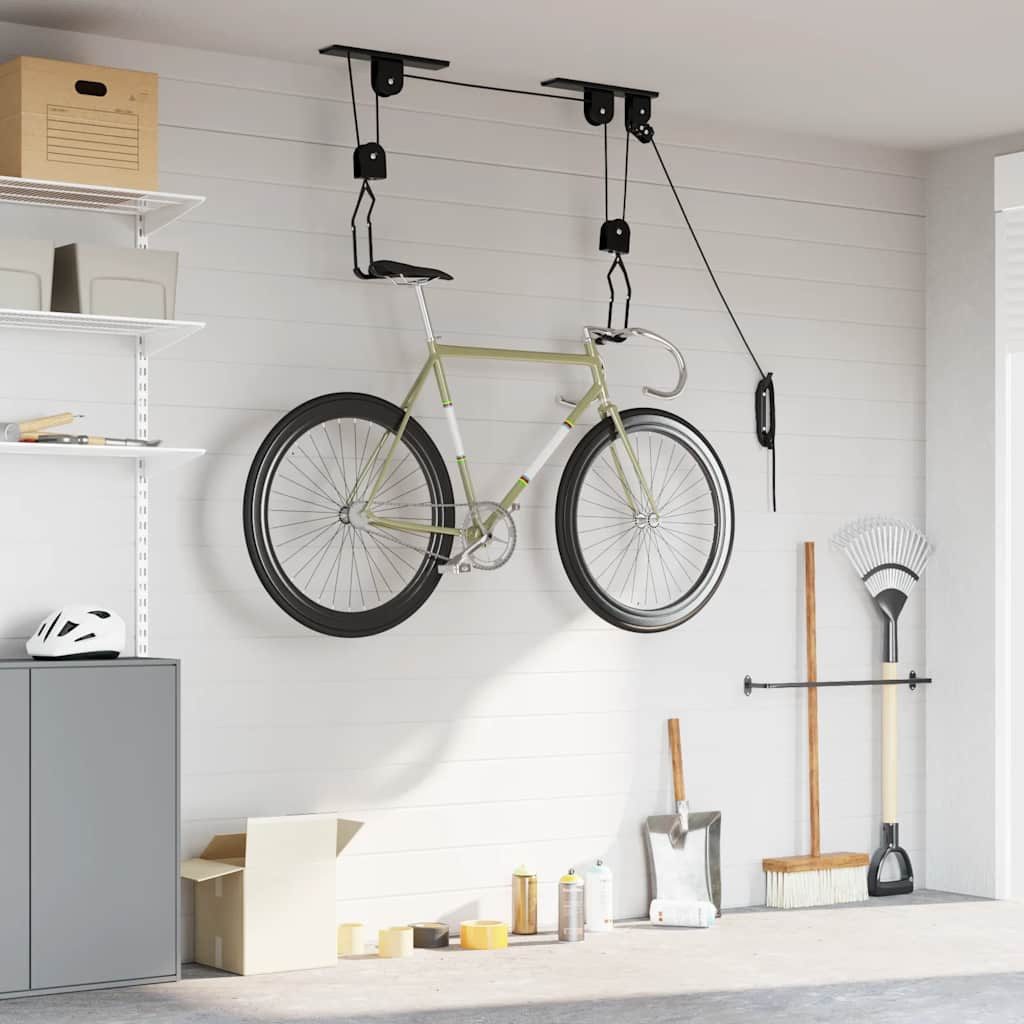 vidaXL Fahrradhalter Fahrradlifts 2 Stk. Deckenmontage 20 kg