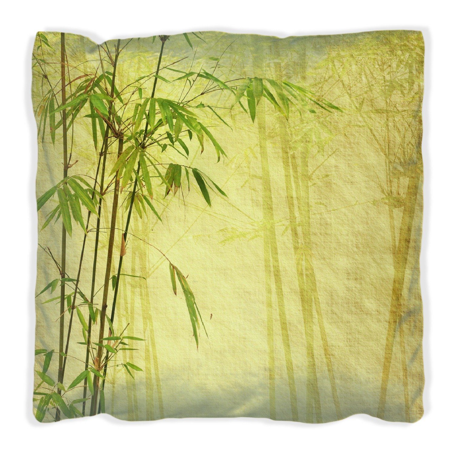 Bambus, Dekokissen Wallario Antiker handgenäht