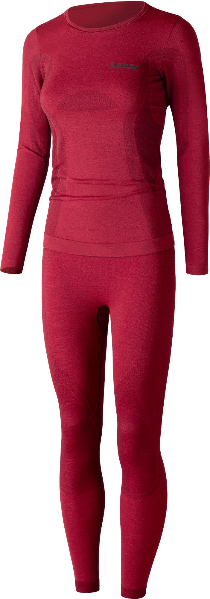 Lenz Regenjacke Merino rotes Damen Funktionswäsche Set