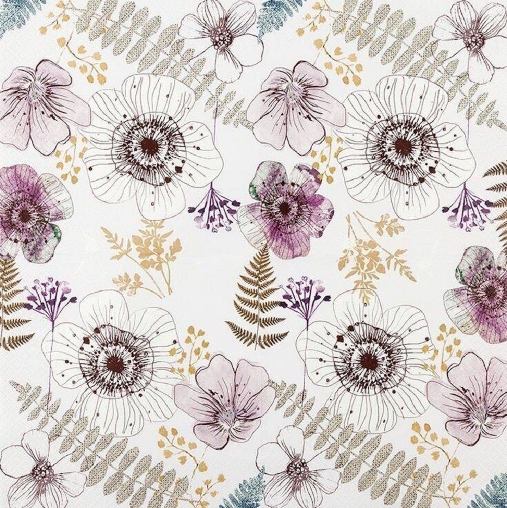 HOME FASHION Papierserviette Blumen / Dirndl, Fescher Bua Motiv, Festival, Party Servietten, (20 St), Partydeko, Tischdeko, Bastel Serviettenten, Decoupage