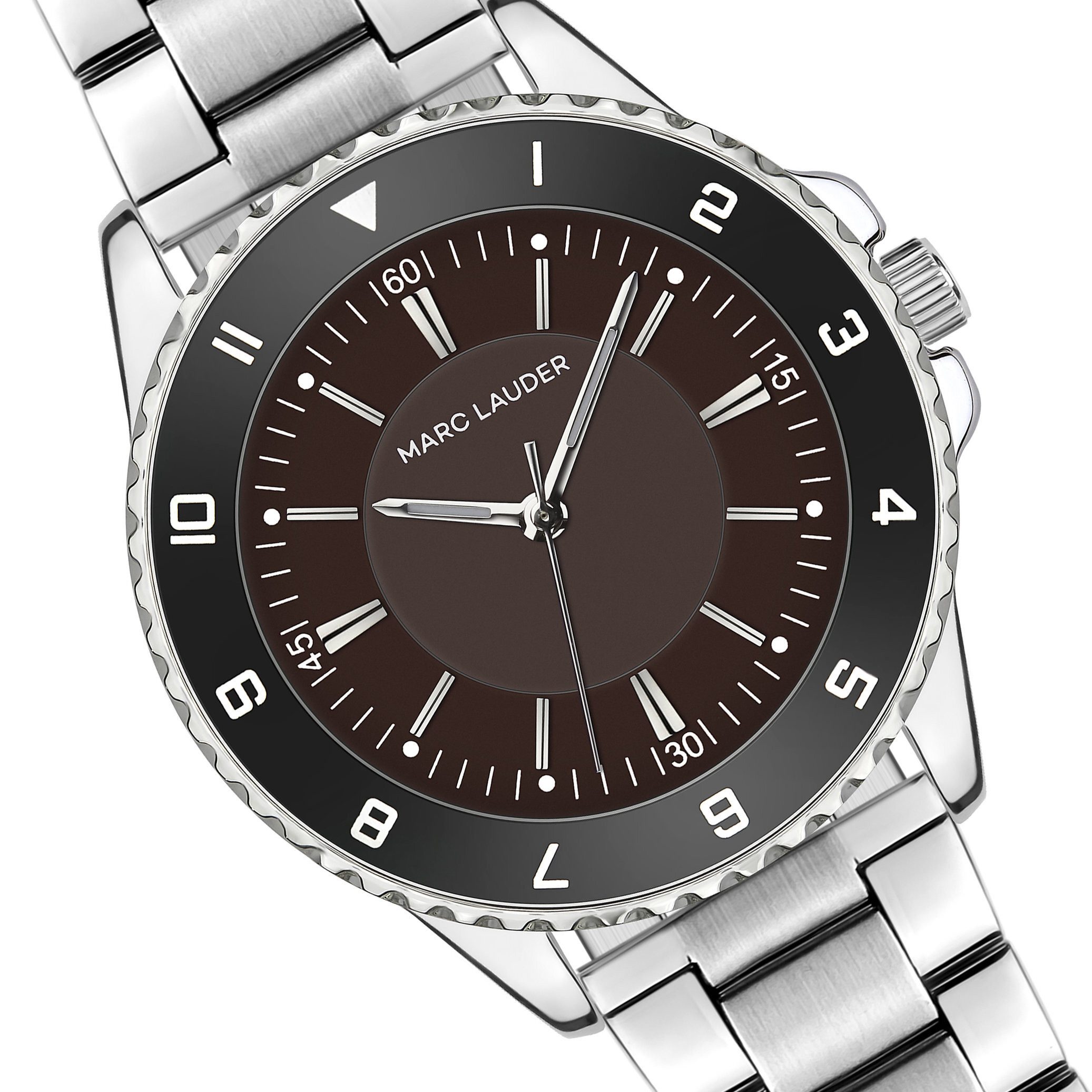 MARC LAUDER Quarzuhr SMF2-1 Lumina Silver Link