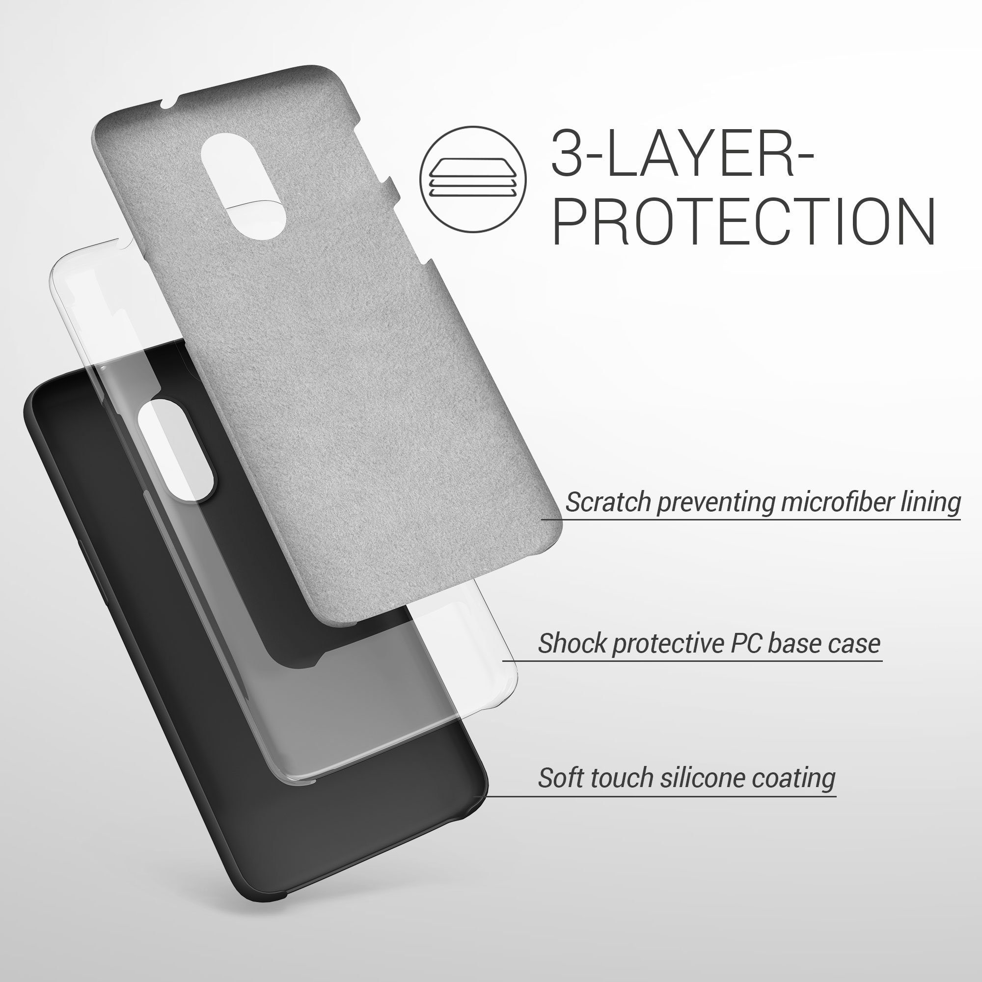 kwmobile Handyhülle Handyhülle für OnePlus 6T Hülle, Weiches Handy Silikon Case - Schutzhülle Cover