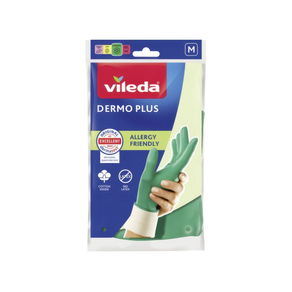 Vileda Latexhandschuhe Vileda Haushaltshandschuhe Dermo Plus Größe M