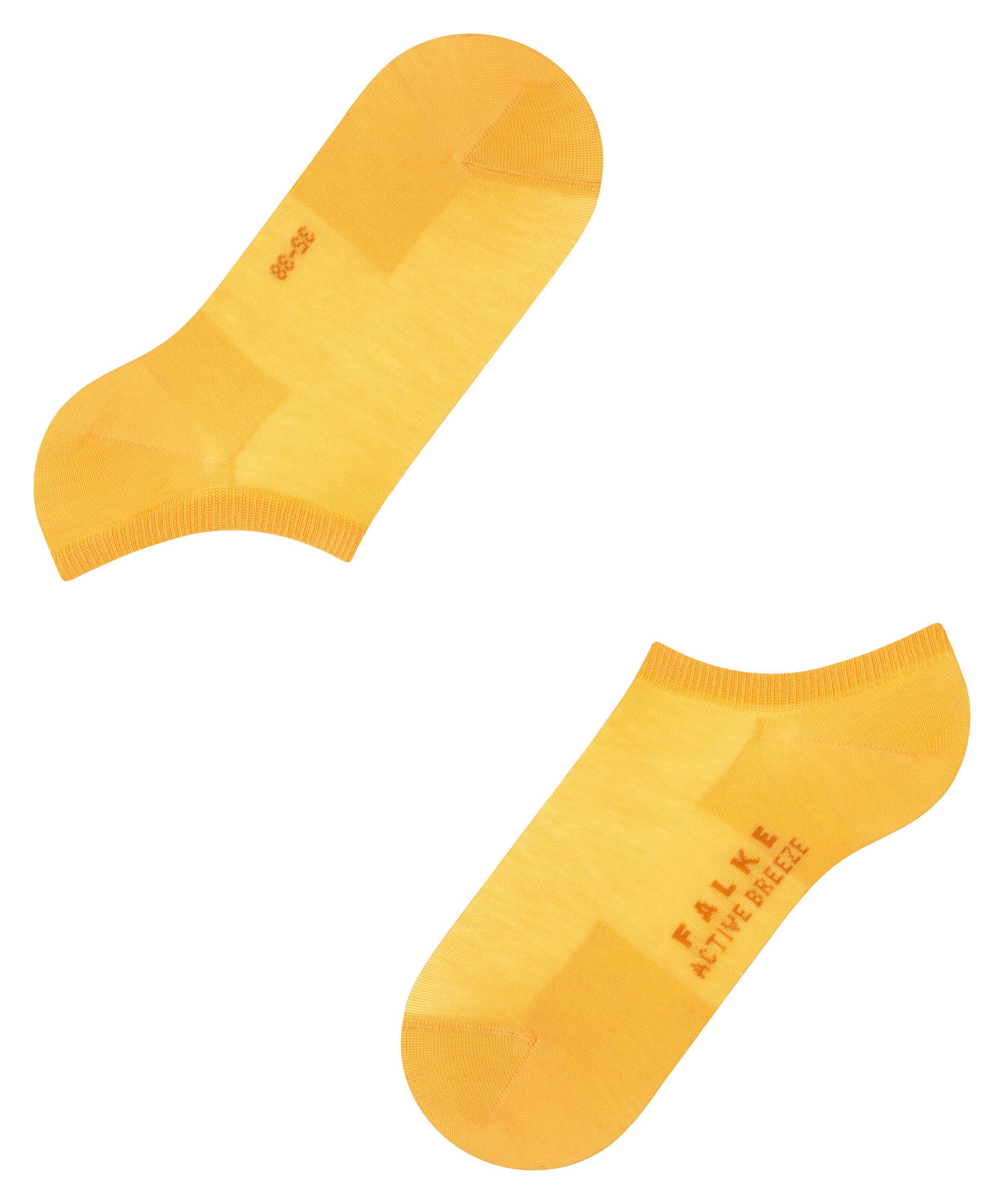 aus (1187) mustard Breeze Active FALKE Material (1-Paar) atmungsaktivem Sneakersocken