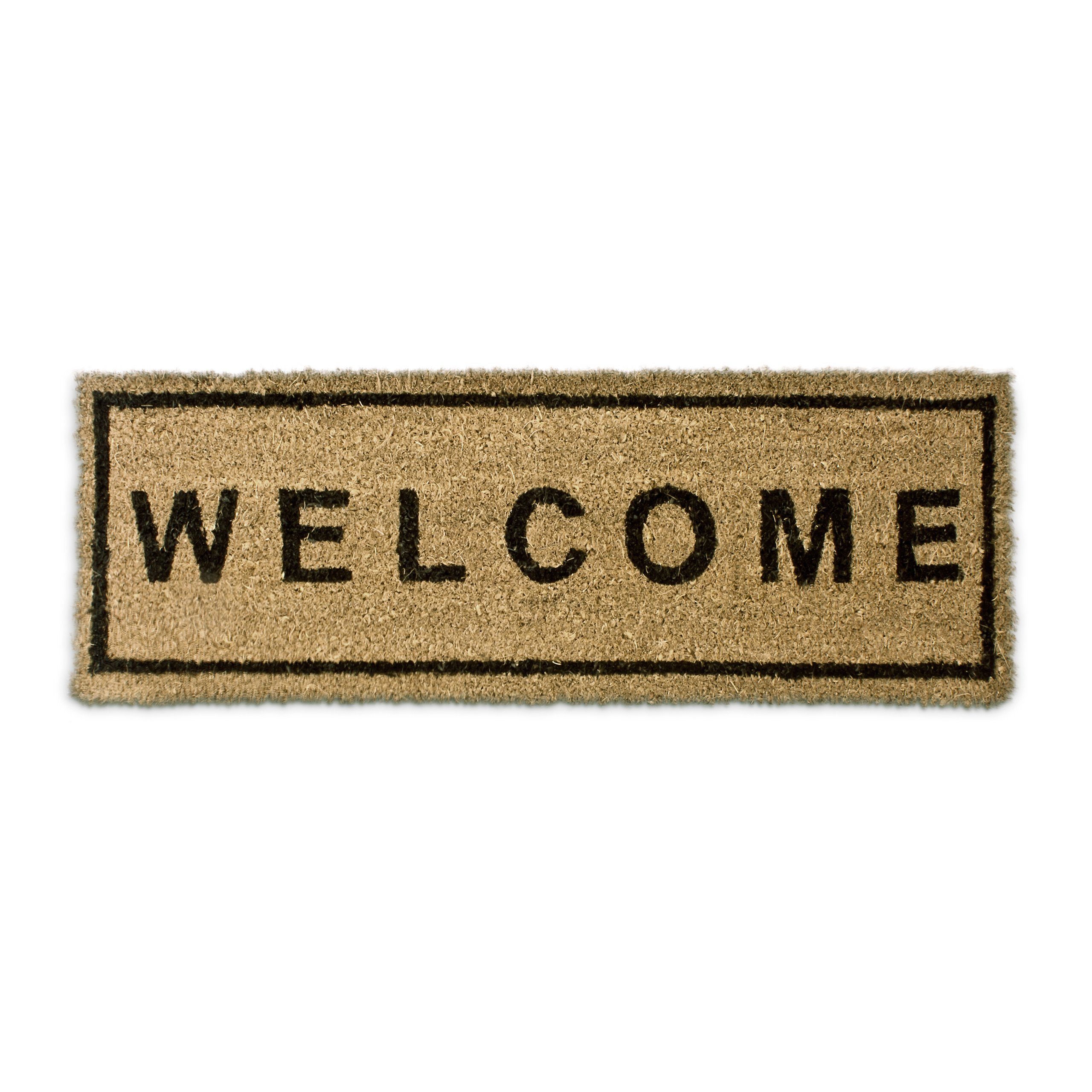 relaxdays Fußmatte ‚Welcome' Kokos 25x75 cm, günstig online kaufen