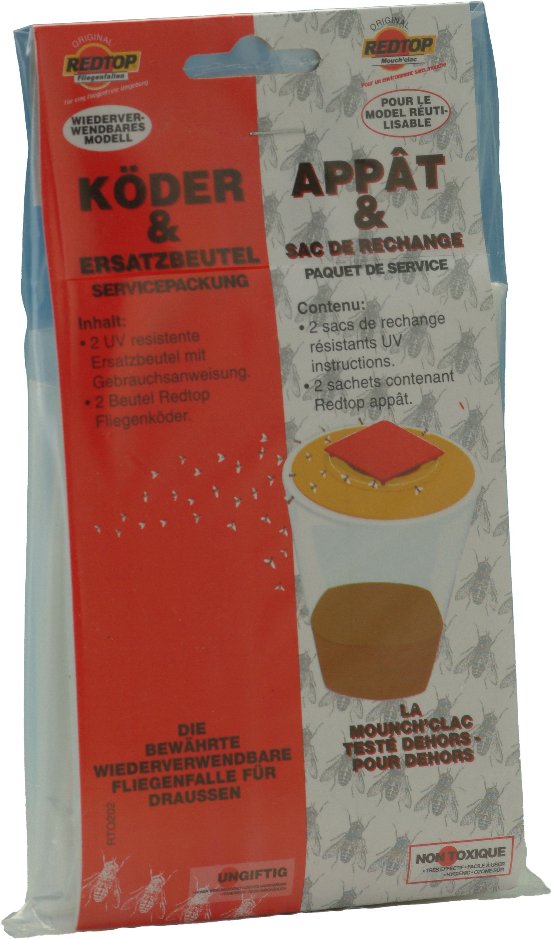 REDTOP Insektenfalle RedTop Fliegenfalle XL Nachfüllpackung, Fliegenköder