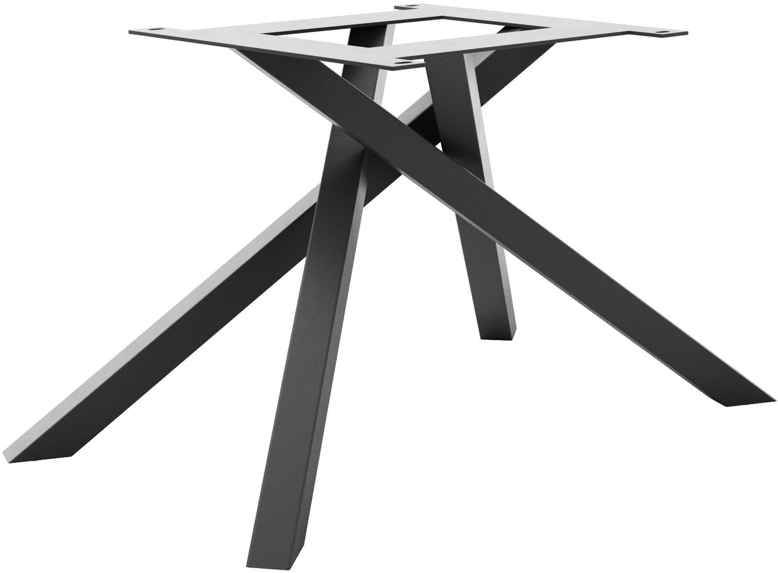 DELIFE Tischbein Rechteck, Rechteck Metall Schwarz für Ausziehtische von 180-300 cm