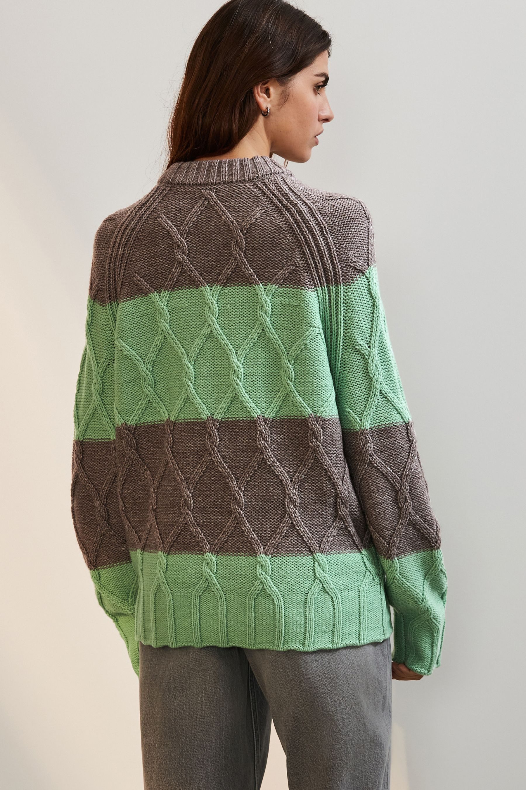 Next Rundhalspullover Gestrickter Pullover mit Zopfmuster günstig online kaufen