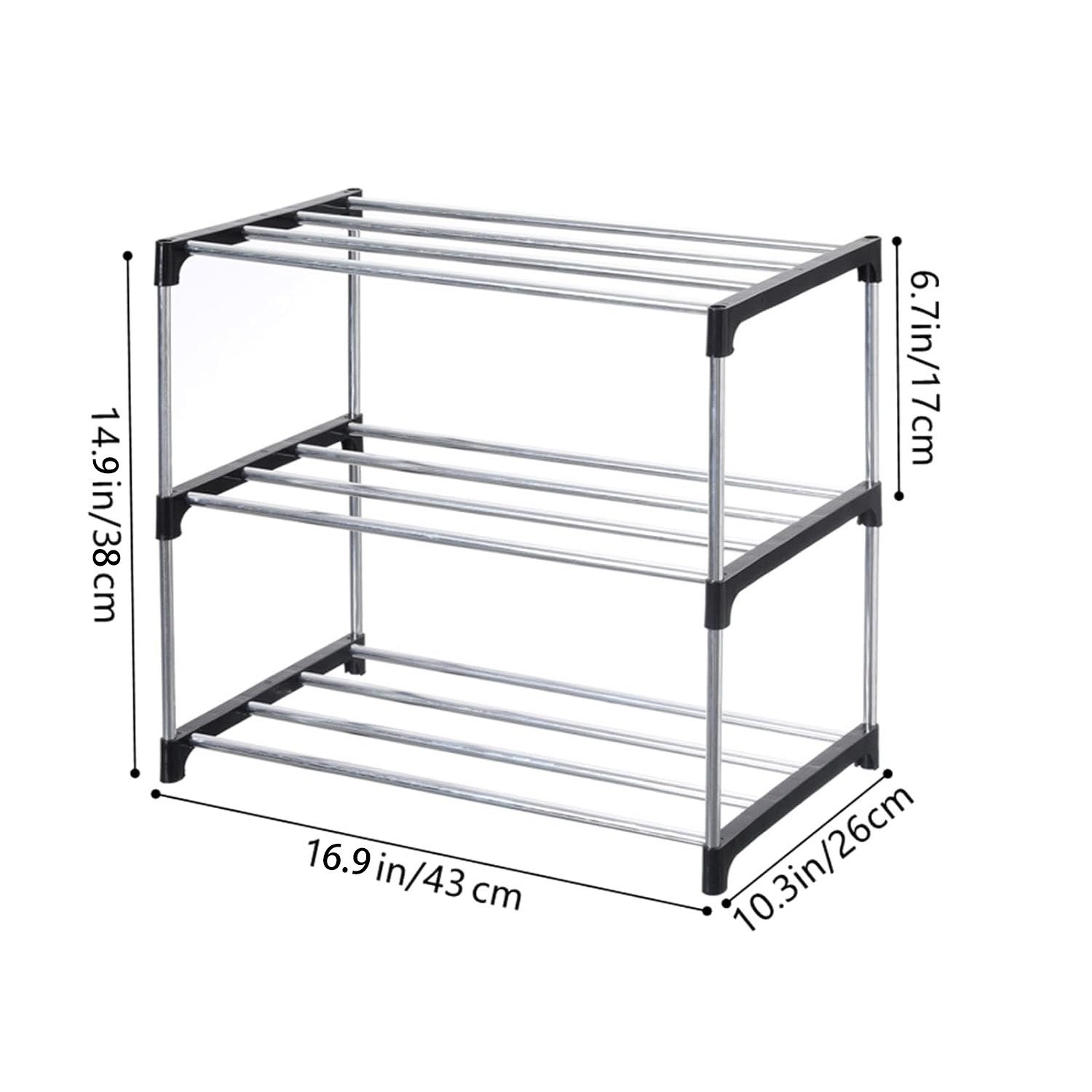 Auledio Schuhregal Schuhregal, 3-stöckig, stapelbar und platzsparend, viels günstig online kaufen