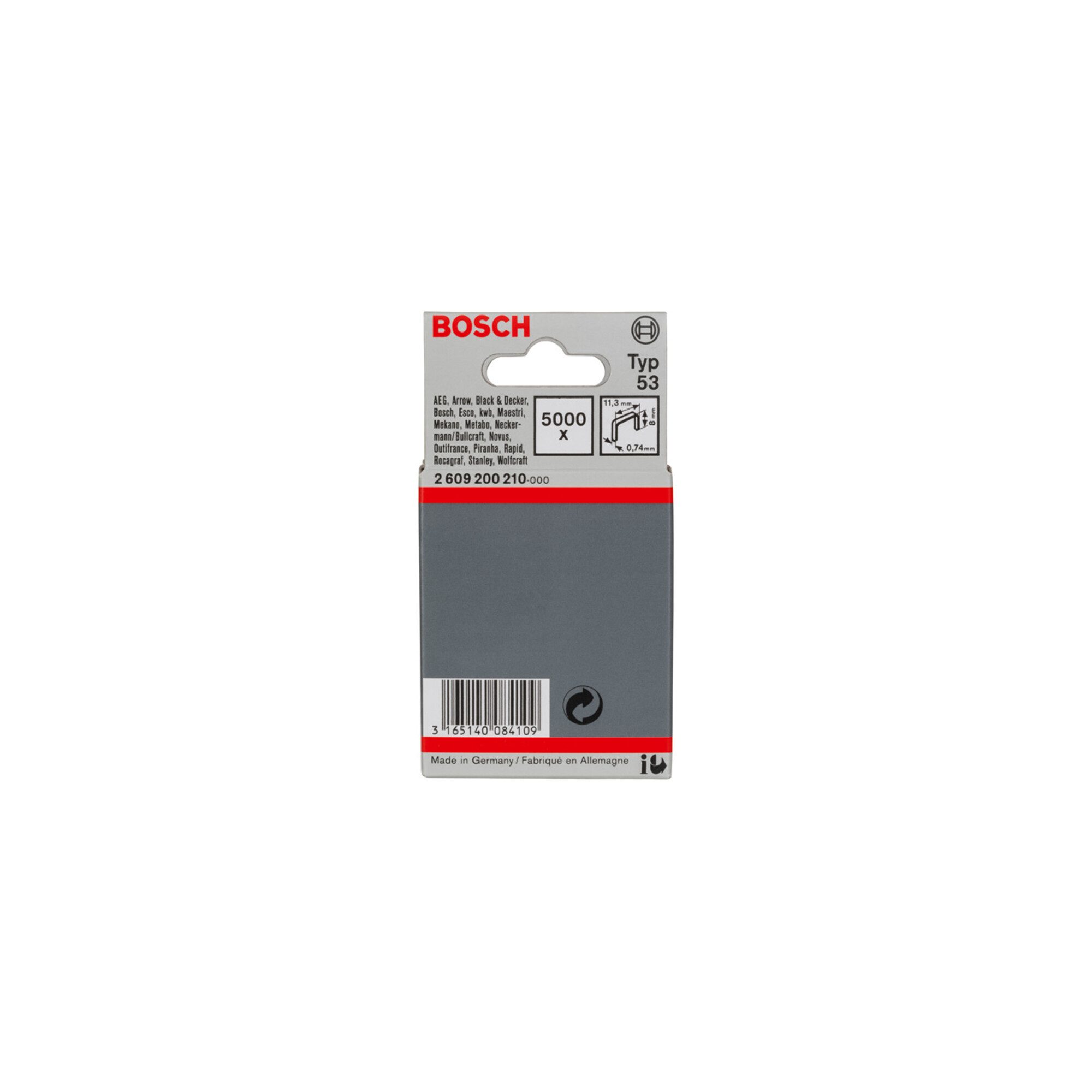 Bosch Professional Zubehör-Set Bosch Feindrahtklammer Typ 53 11,4 x 0,74 x 8 mm 5000 Stk