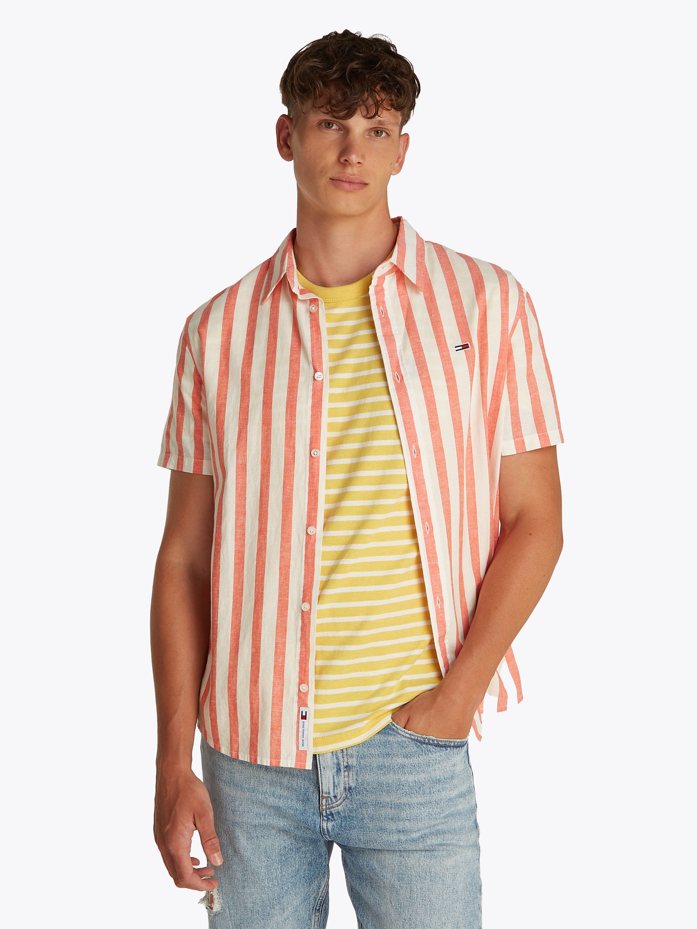 Tommy Jeans Kurzarmhemd TJM REG LINEN günstig online kaufen